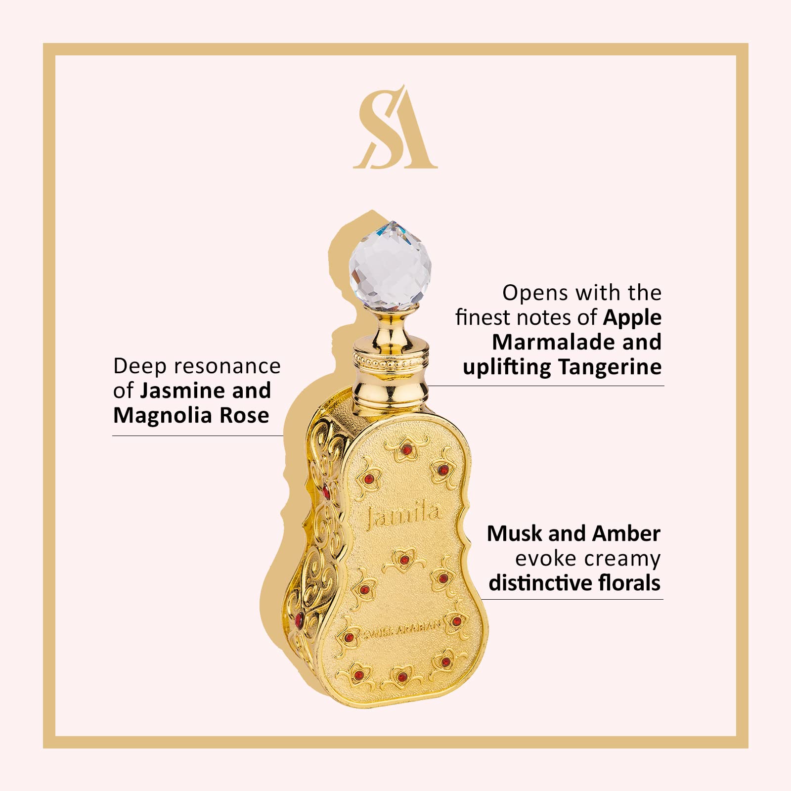 Swiss Arabian Jamila - Luxury Products From Dubai - Long Lasting And Addictive Personal Perfume Oil Fragrance - A Seductive Sign