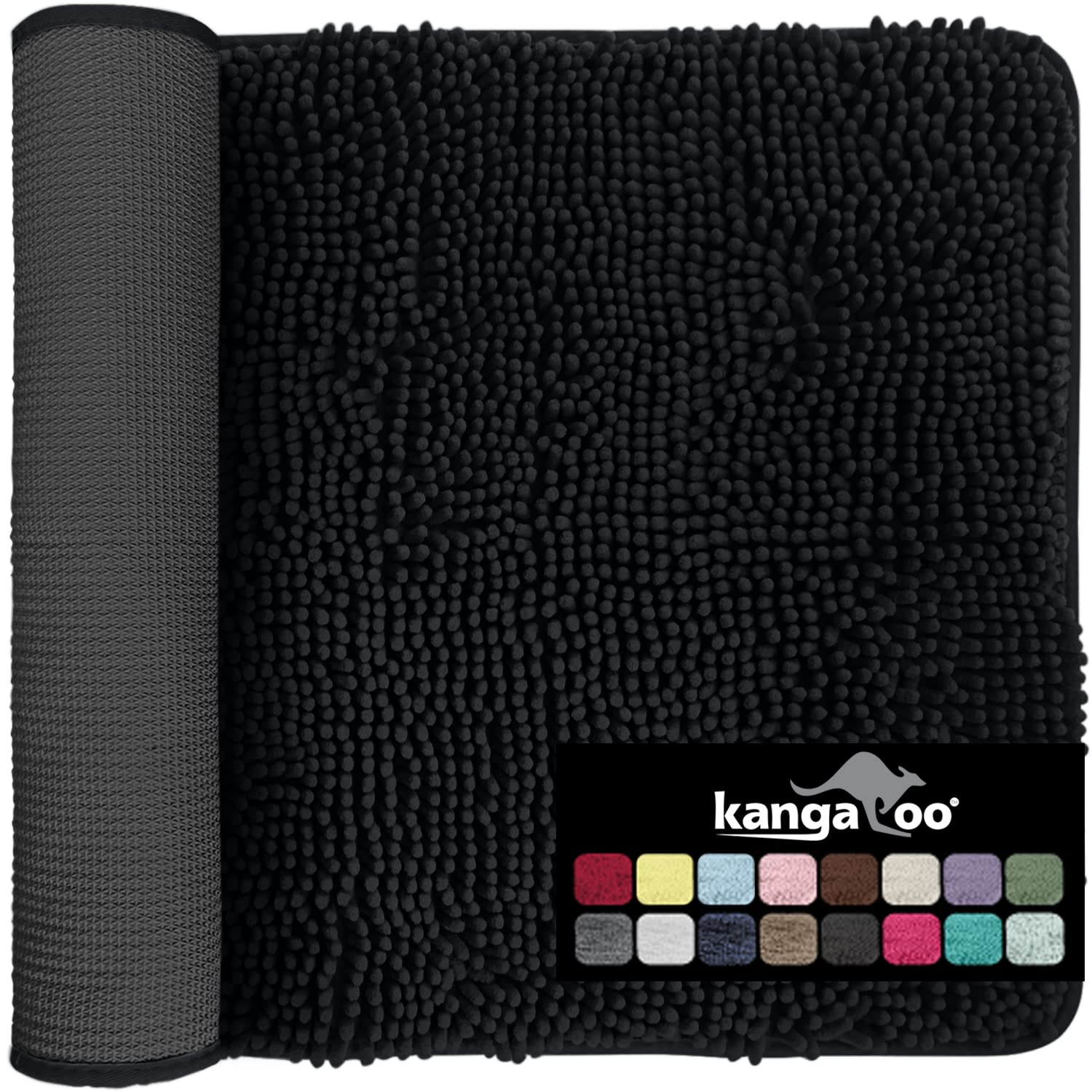 Kangaroo Luxury Chenille Bath Rug, 42X24, Extra Soft And Absorbent Shaggy Bathroom Rugs, Strong Underside, Plush Machine Wash Ca