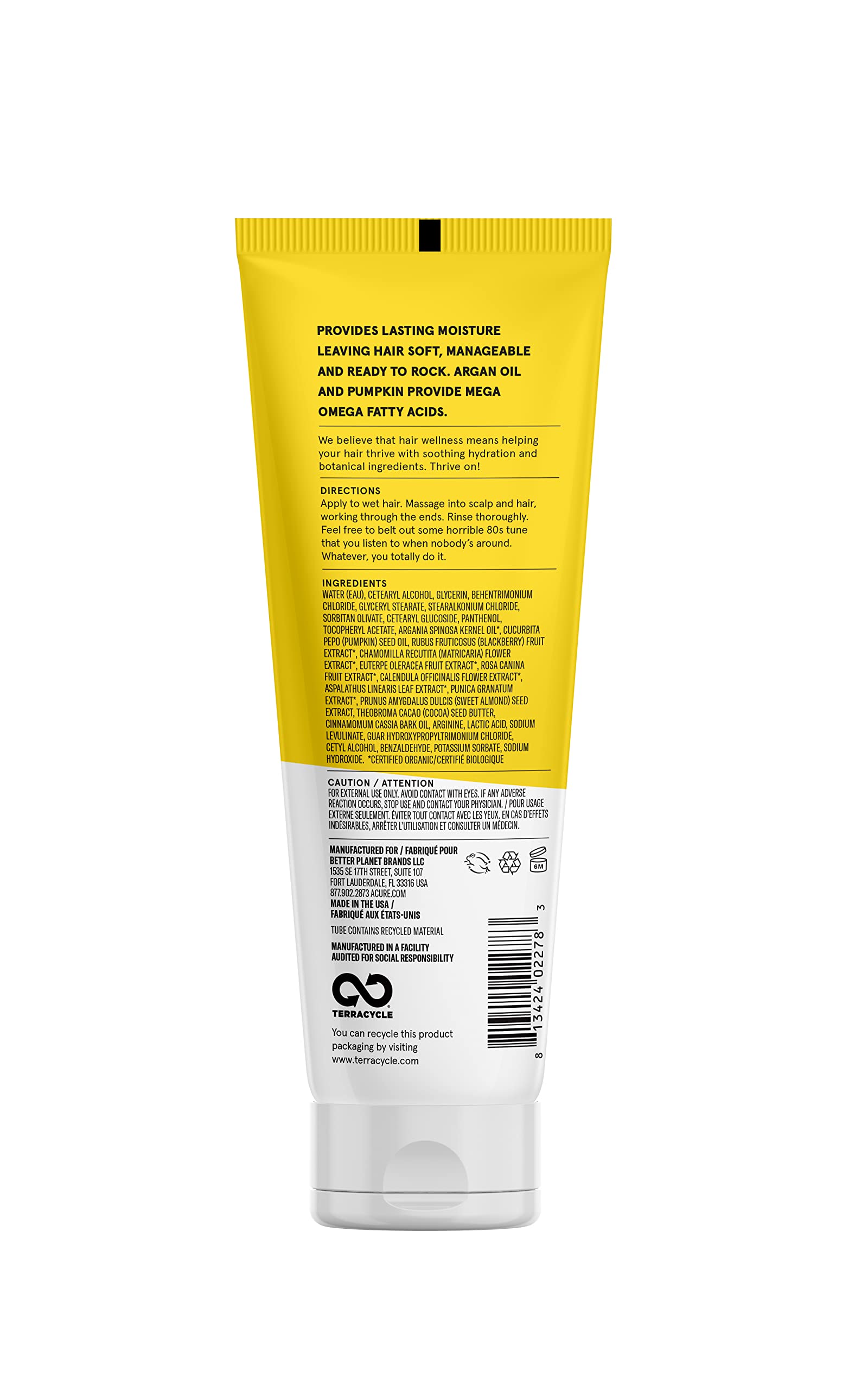 Ultra Hydrating Shampoo & Conditioner Duo - 100% Vegan - With Argan Oil & Pumpkin - Ultra Moisturizing - 8 Fl Oz (Pack Of 2)