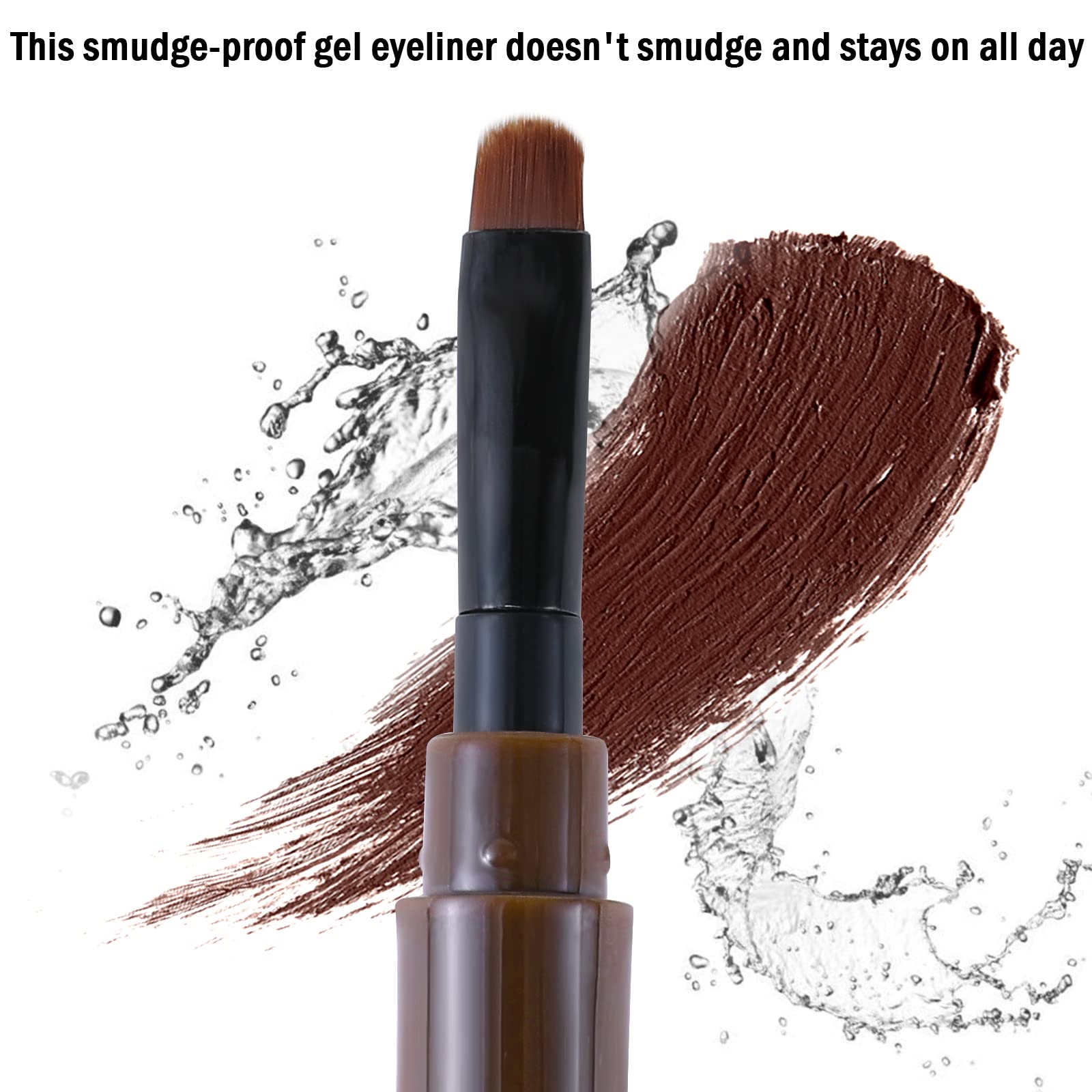 Boobeen Eyeliner Waterproof Gel Eyeliner Smudge-Proof Eye Liner Gel Makeup High Pigment Eye Makeup Set Easy To Apply Long-Lastin