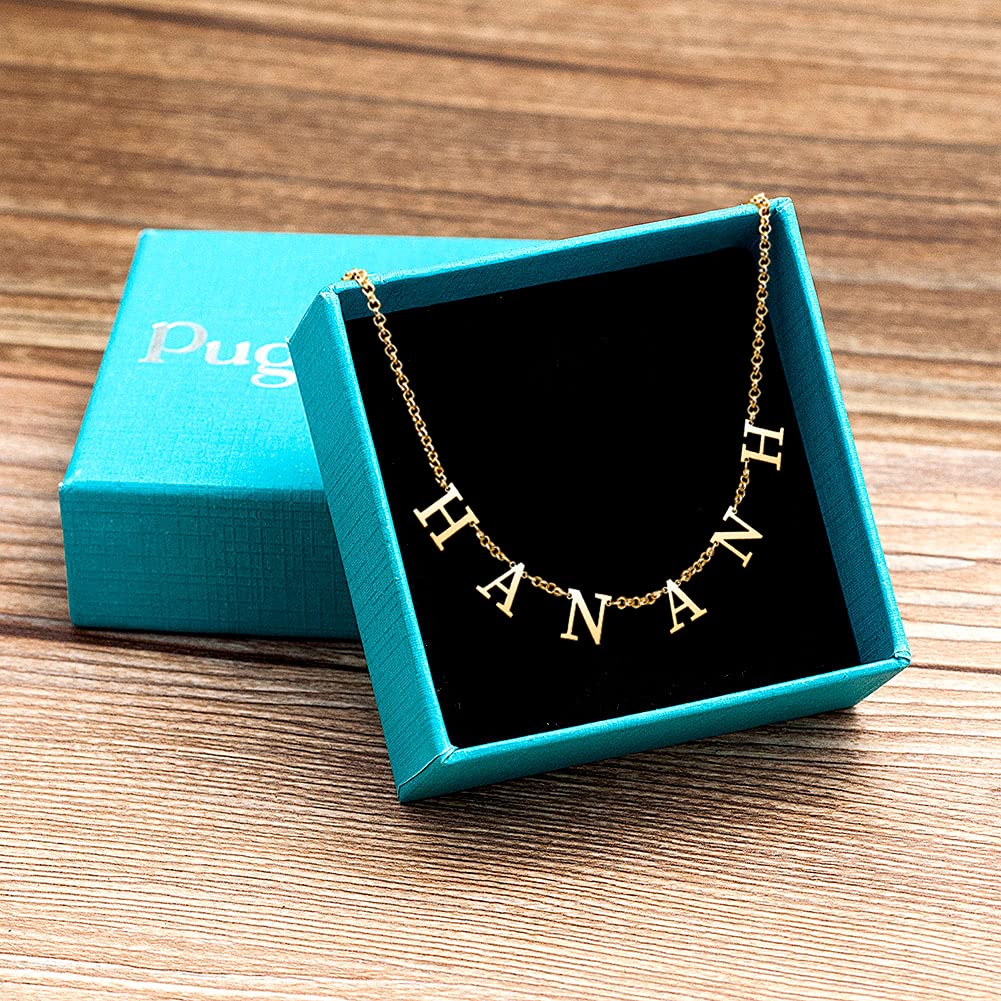 CoolJewelry Custom Necklace Plated Necklace 925 Sterling Silver Dangle Necklace Necklace Custom Necklace Personalized Name Neckl