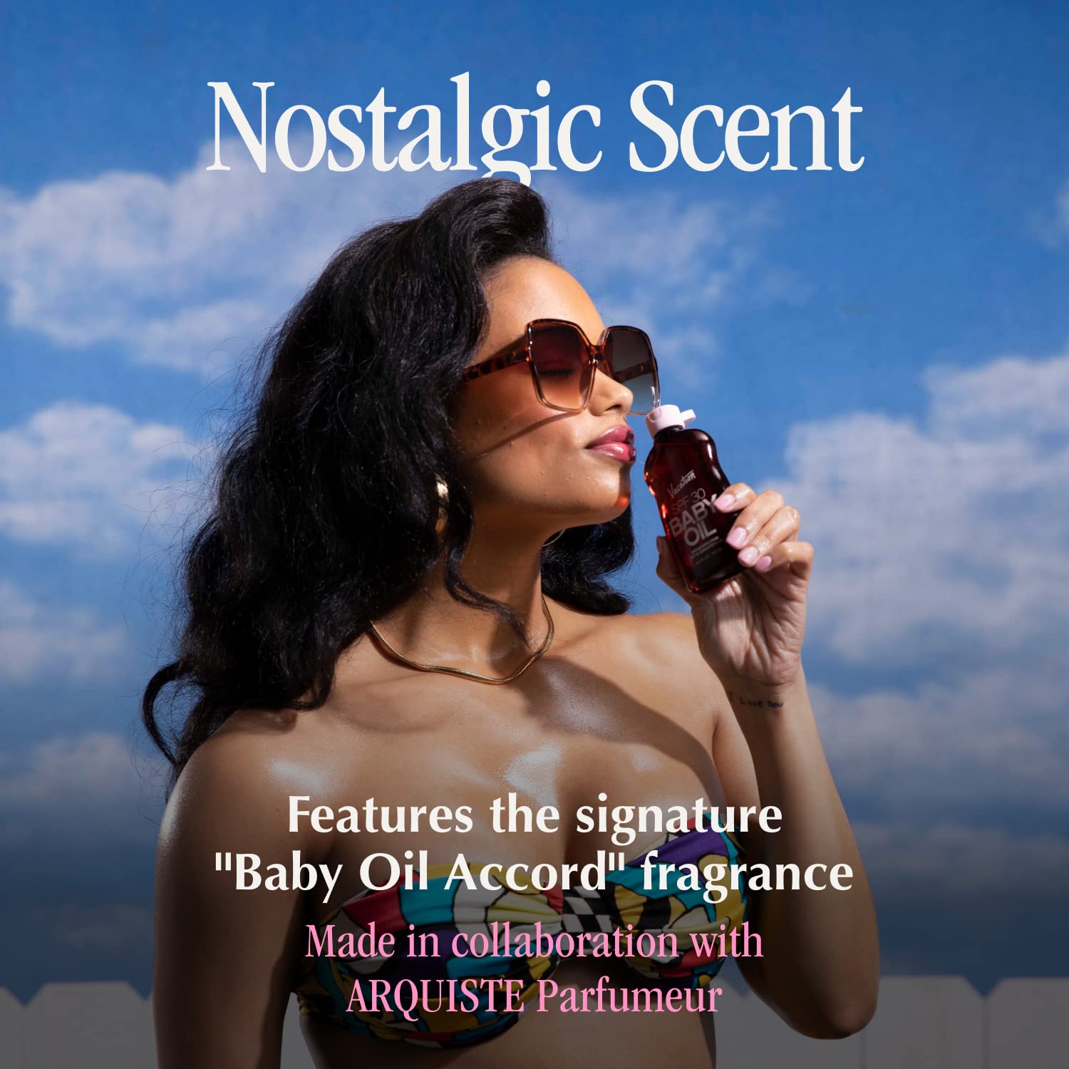 Vacation Baby Oil Spf 30 + Air Freshener Bundle, Broad Spectrum Spf 30 Sunscreen Oil, Vegan Suntan Oil With Broad Spectrum Spf,