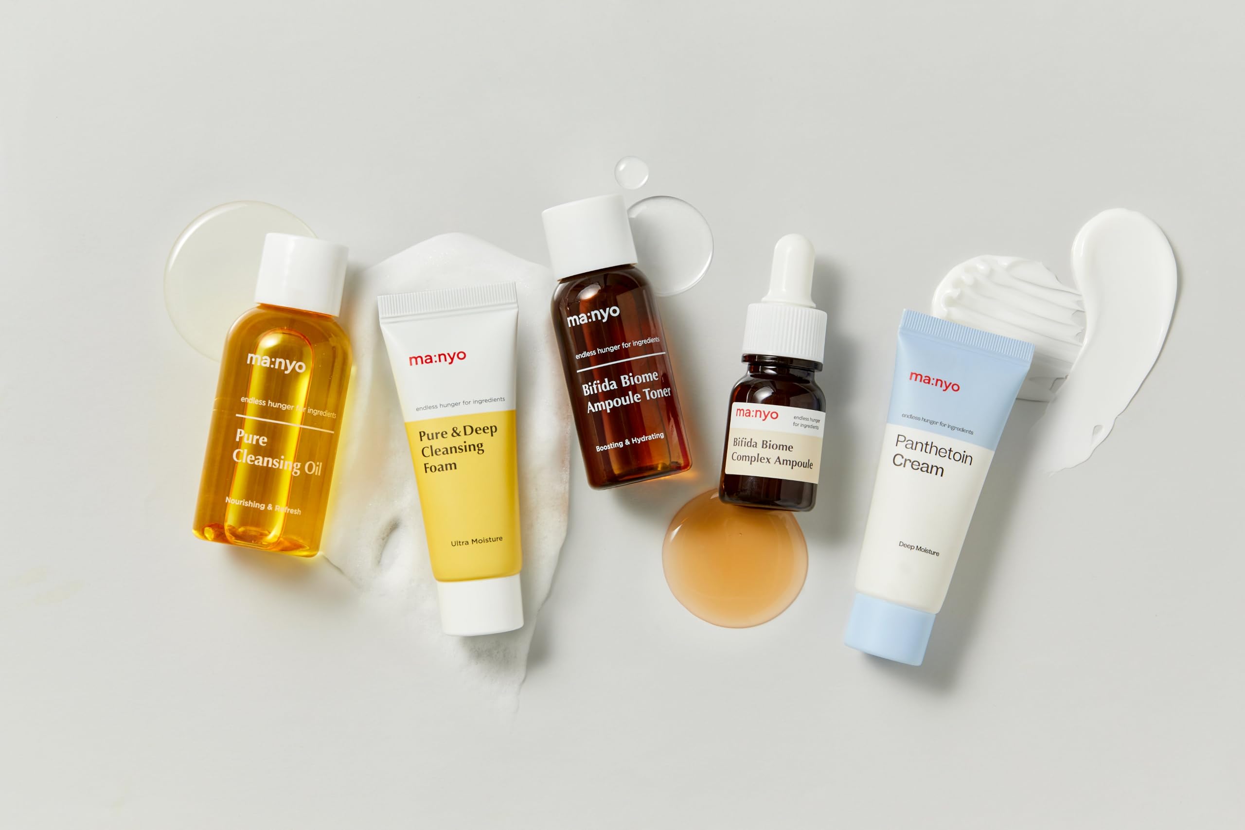 Ma:Nyo Best Sellers Kit | Travel Size Trial & Gift Set | Pure Cleansing Oil, Pure Cleansing Foam, Bifida Biome Ampoule, Bifida B