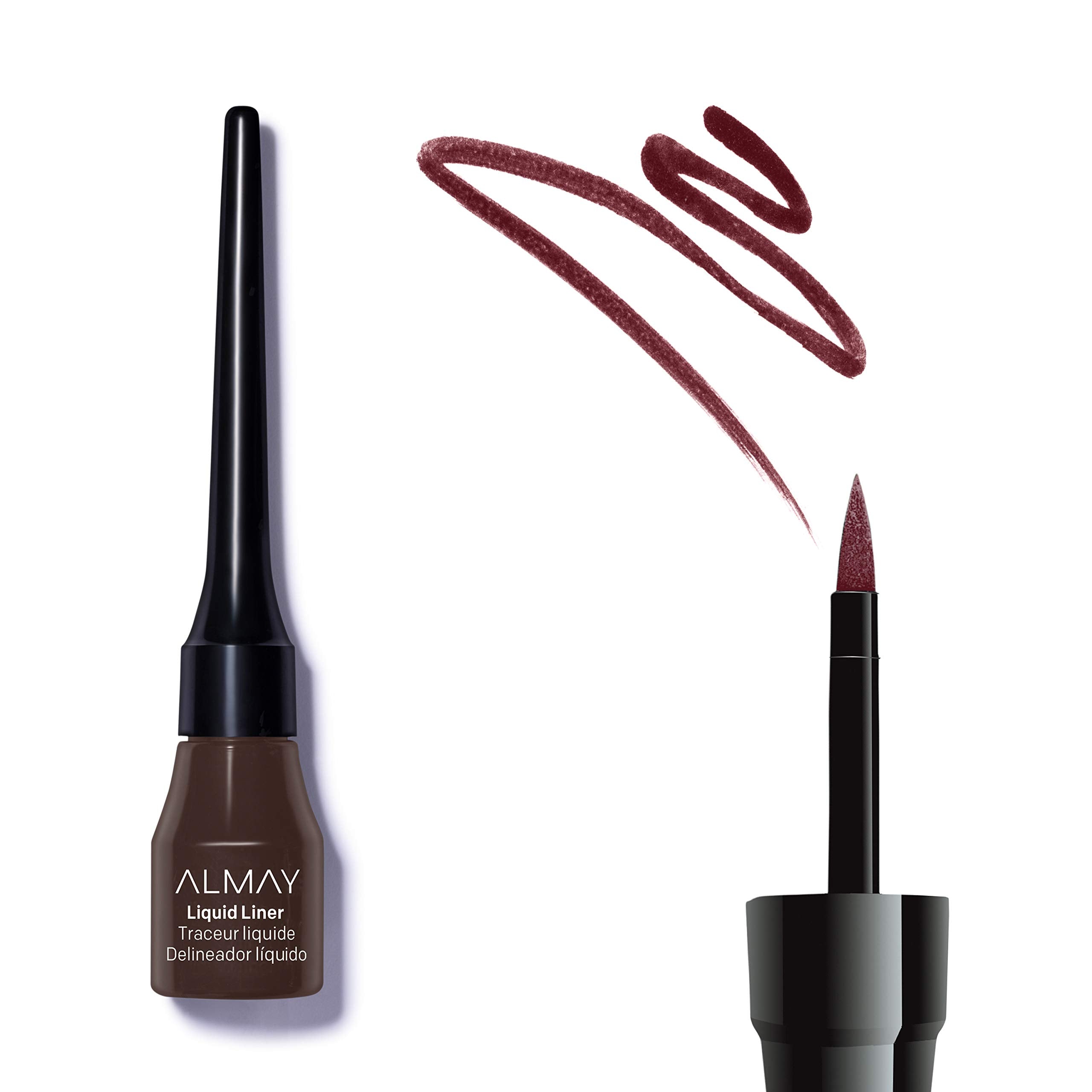 Almay Liquid Eyeliner, Waterproof And Longwearing, Hypoallergenic, Cruelty Free, -Fragrance Free, Ophthalmologist Tested, 222 Br