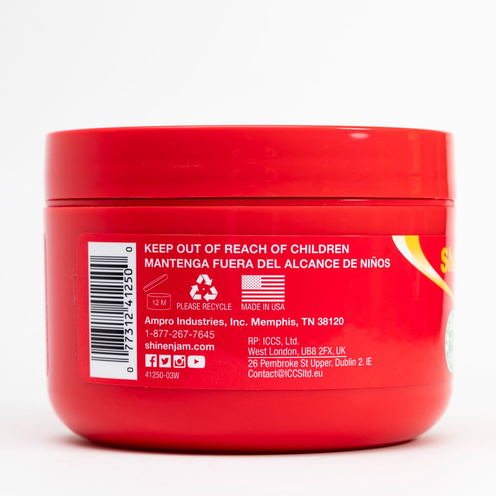 Ampro Shine-N-Jam Magic Fingers Gel For Braids - Provides Firm Hold With Non-Greasy Shine - Strengthens Hair With Silk Proteins