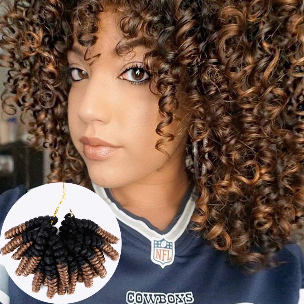 Becus 3Packs 20Inch Saniya Kenzie Curl Short Curly Crochet Braids Hair Extension For Black Women Curl Diameter (12Mm) Tapered Cu