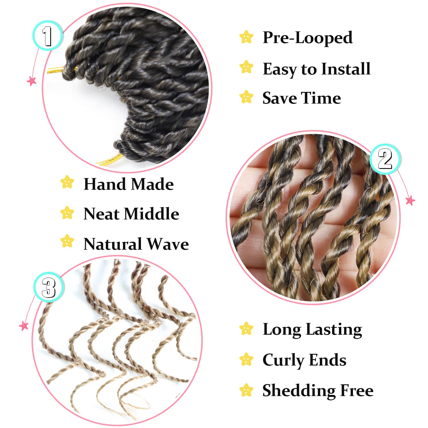 Wavy Senegalese Twist Crochet Hair 8 Inch Short Kids Crochet Hair With Curly Ends 8 Packs Small Curly Crochet Hair For Black Wom