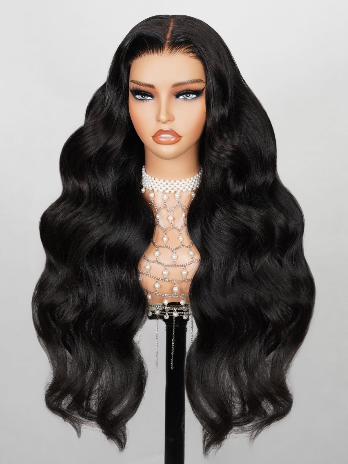 MEGALOOK Wear and Go Glueless Body Wave Lace Front Wigs Human Hair Upgraded Pre Cut 6x5 HD Lace Closure Wigs Human Hair Pre Pluc