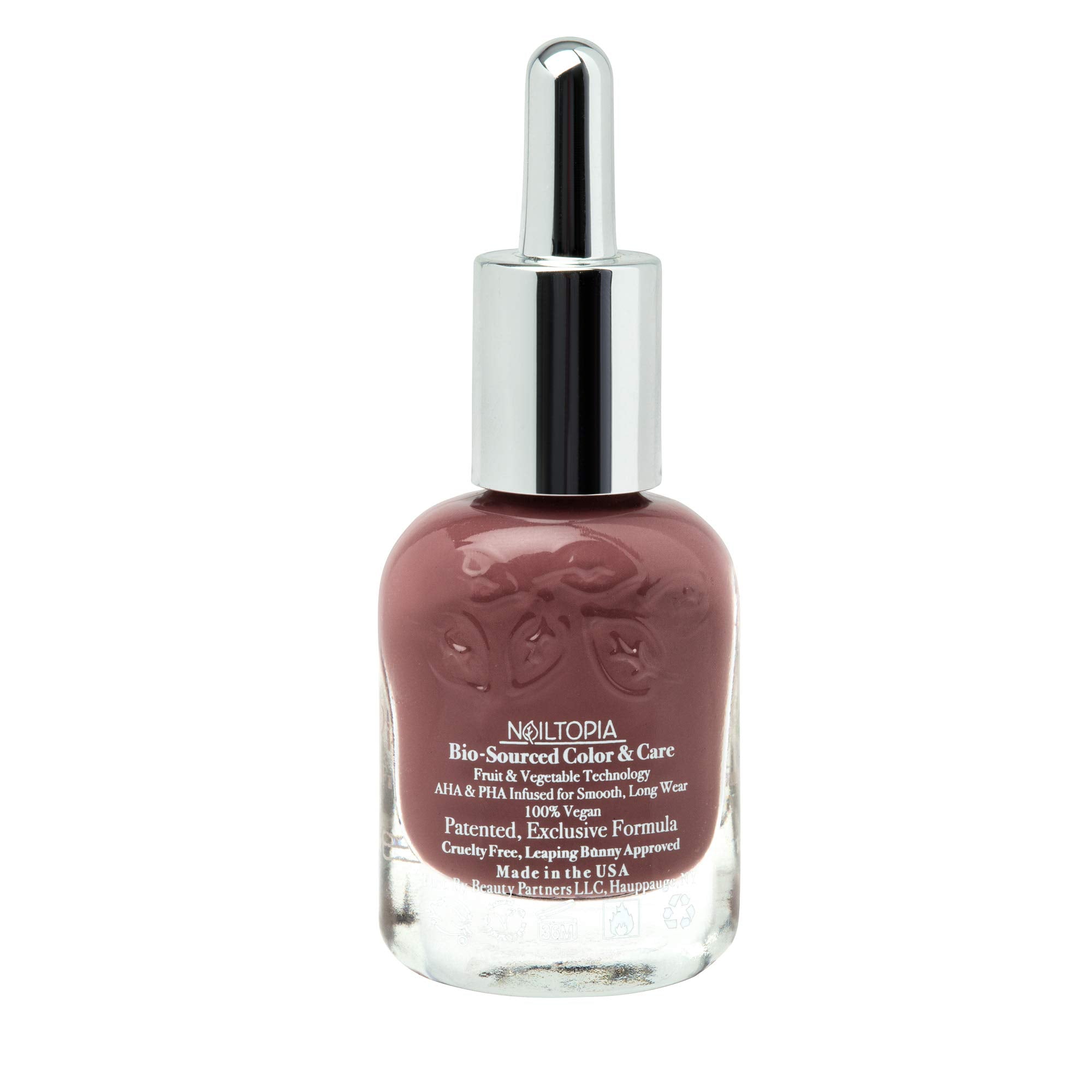 Nailtopia - Plant-Based Chip Free Nail Lacquer - Non Toxic, Bio-Sourced, Long-Lasting, Strengthening Polish - Not Today (Mauve)