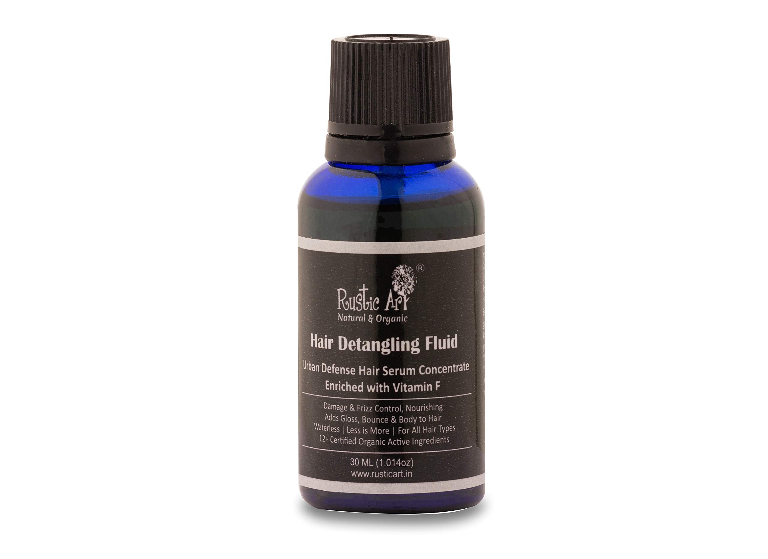 Rustic Art Hair Detangling Fluid With Amla, Methi Hibuscus | Organic Urban Defense Hair Serum | Suitable For Scalp & Hair | For 