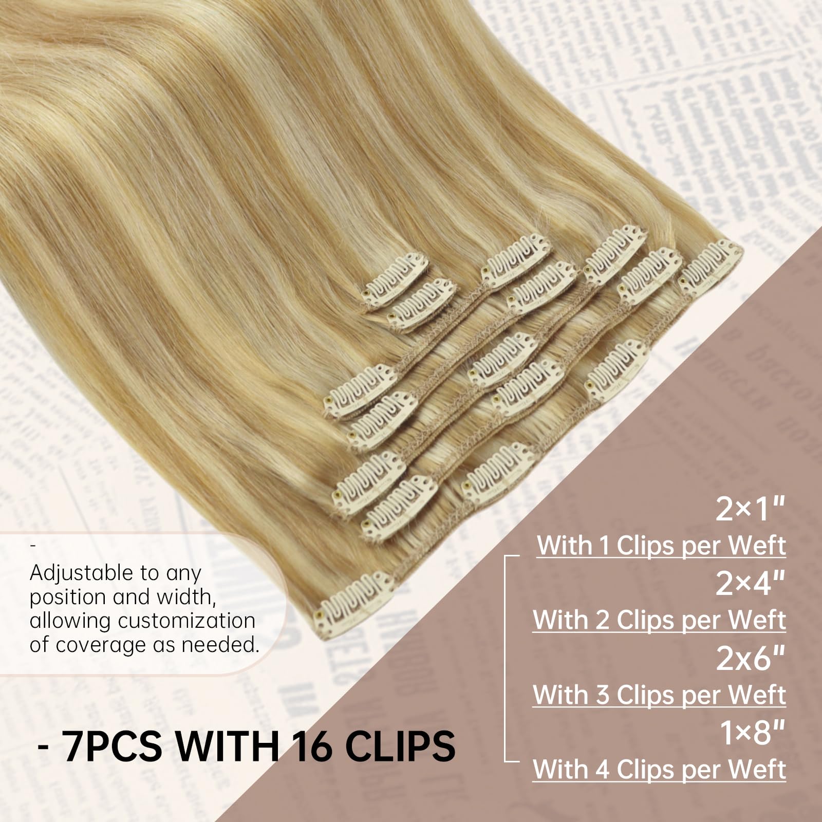 Sunny Invisible Clip In Hair Extensions Blonde Highlights Real Hair Extensions Clip In Human Hair Caramel Blonde Mix Platinum Bl
