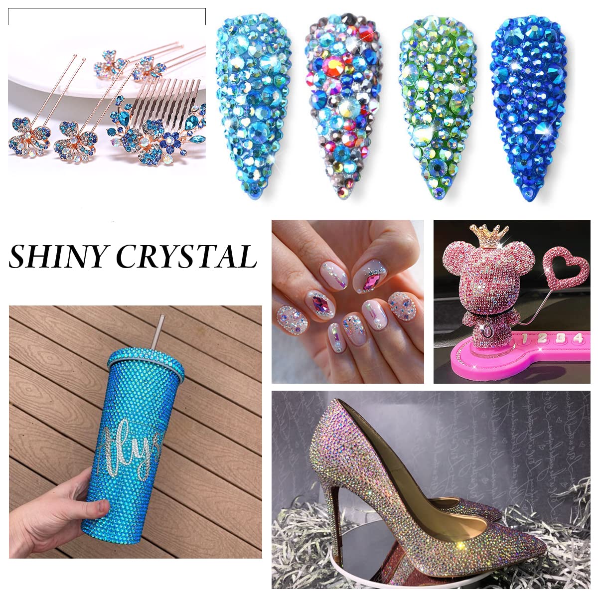 Rhinestones Glass Rhinestones For Crafts Nail Rhinestones Flatback Nail Gems And Rhinestones For Nails Art Makeup Bags Shoes Dec