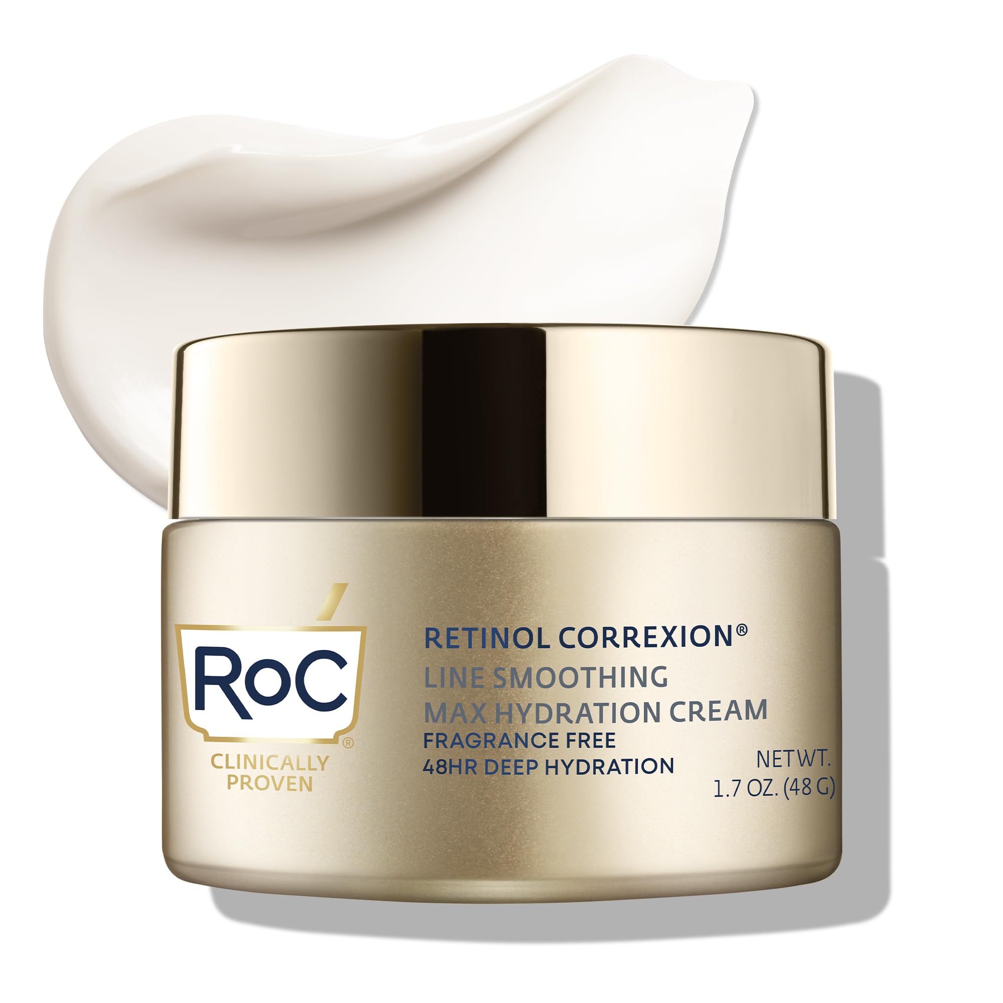 Roc Retinol Correxion Max Hydration Anti-Aging Daily Face Moisturizer With Hyaluronic Acid, Fragrance-Free, Oil Free Skin Care,