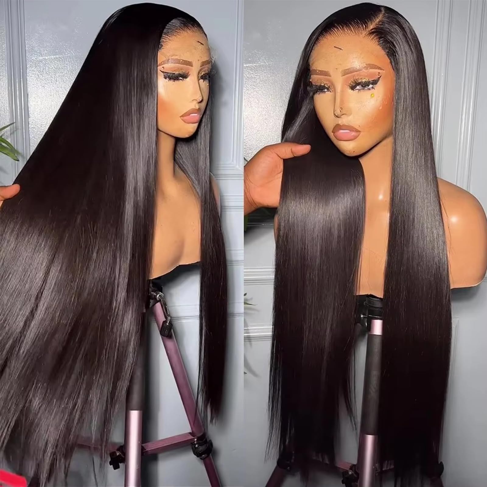 Lemoda 13X6 Lace Front Wigs Human Hair Straight Lace Front Wigs Human Hair Hd Transparent Lace Wig Pre Plucked 14A Virgin Human