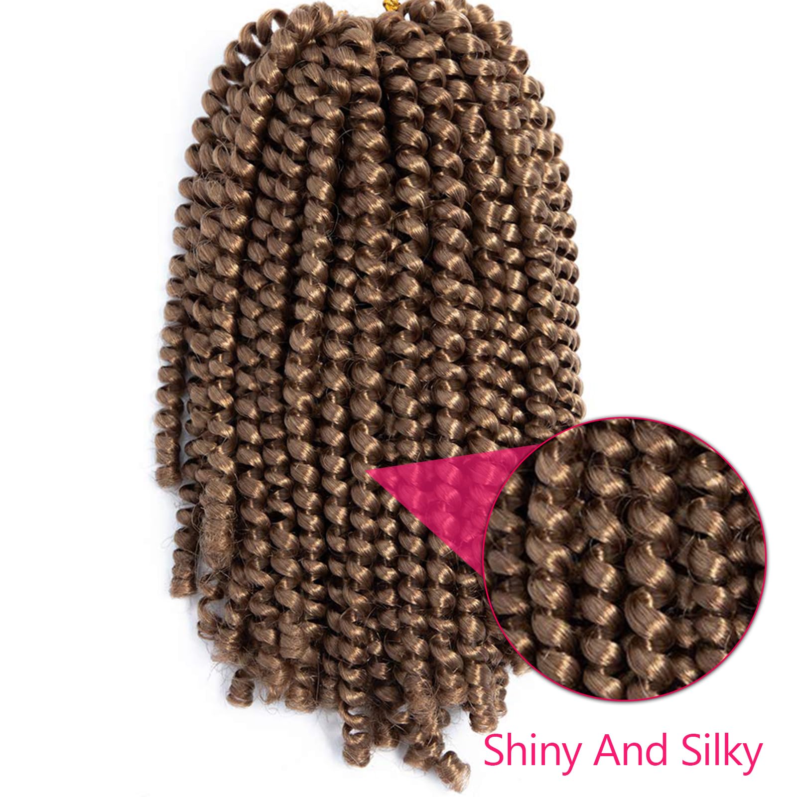 Spring Twist Hair 14 Inch Spring Twist Crochet Hair 6 Packs Spring Twist Braiding Hair For Butterfly Locs Soft Locs Low Temperat