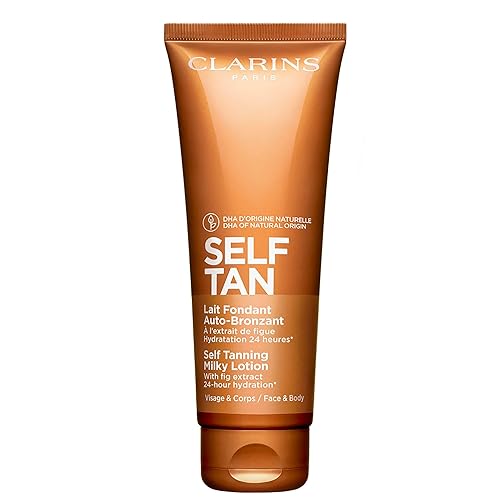 Clarins Self Tanning Milky Lotion  Self Tanner For Face And Body  Natural, Long-Lasting, Streak-Free, Sun-Kissed Glow And 24-Hou