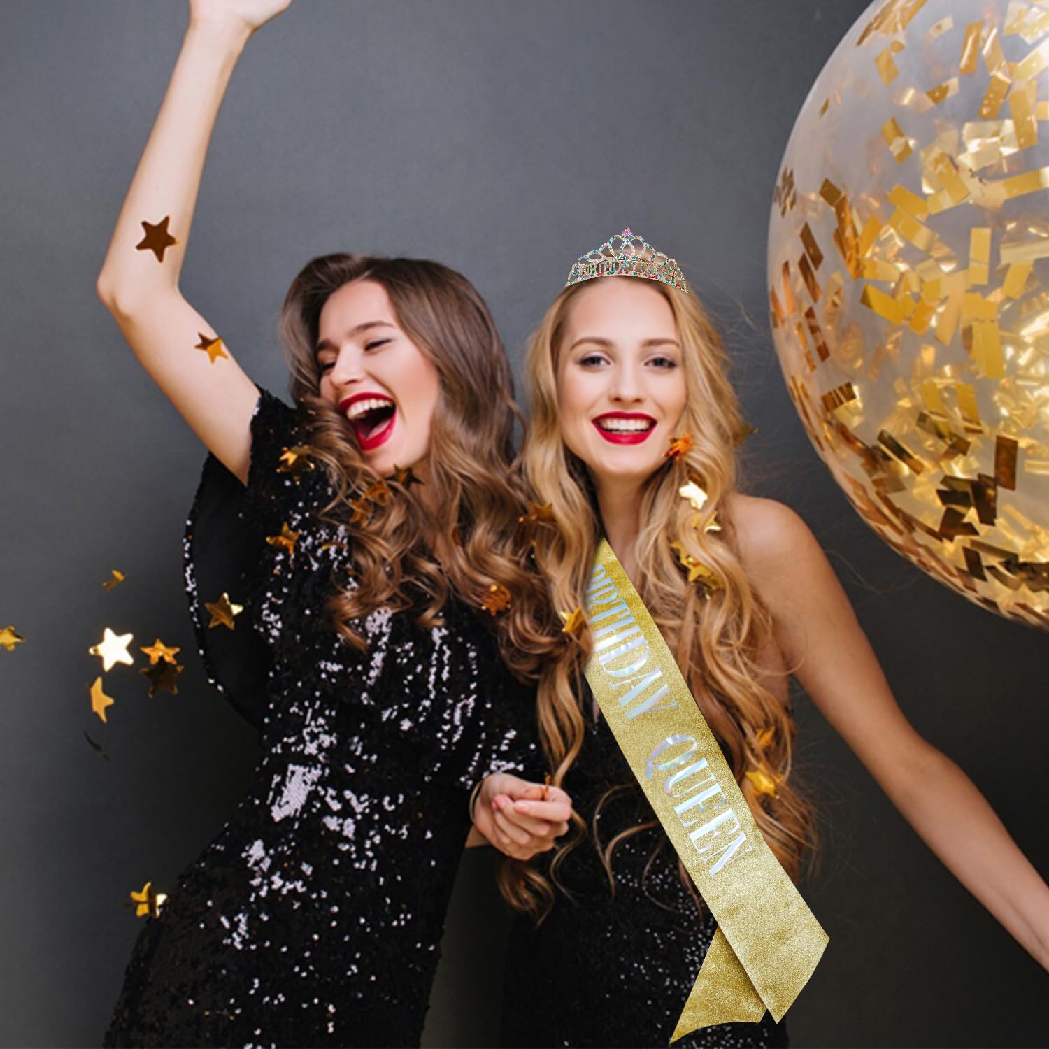 Chanaco Birthday Crown Birthday Sash For Women Birthday Queen Sash Tiaras For Women Happy Birthday Decorations Birthday Gifts Fo