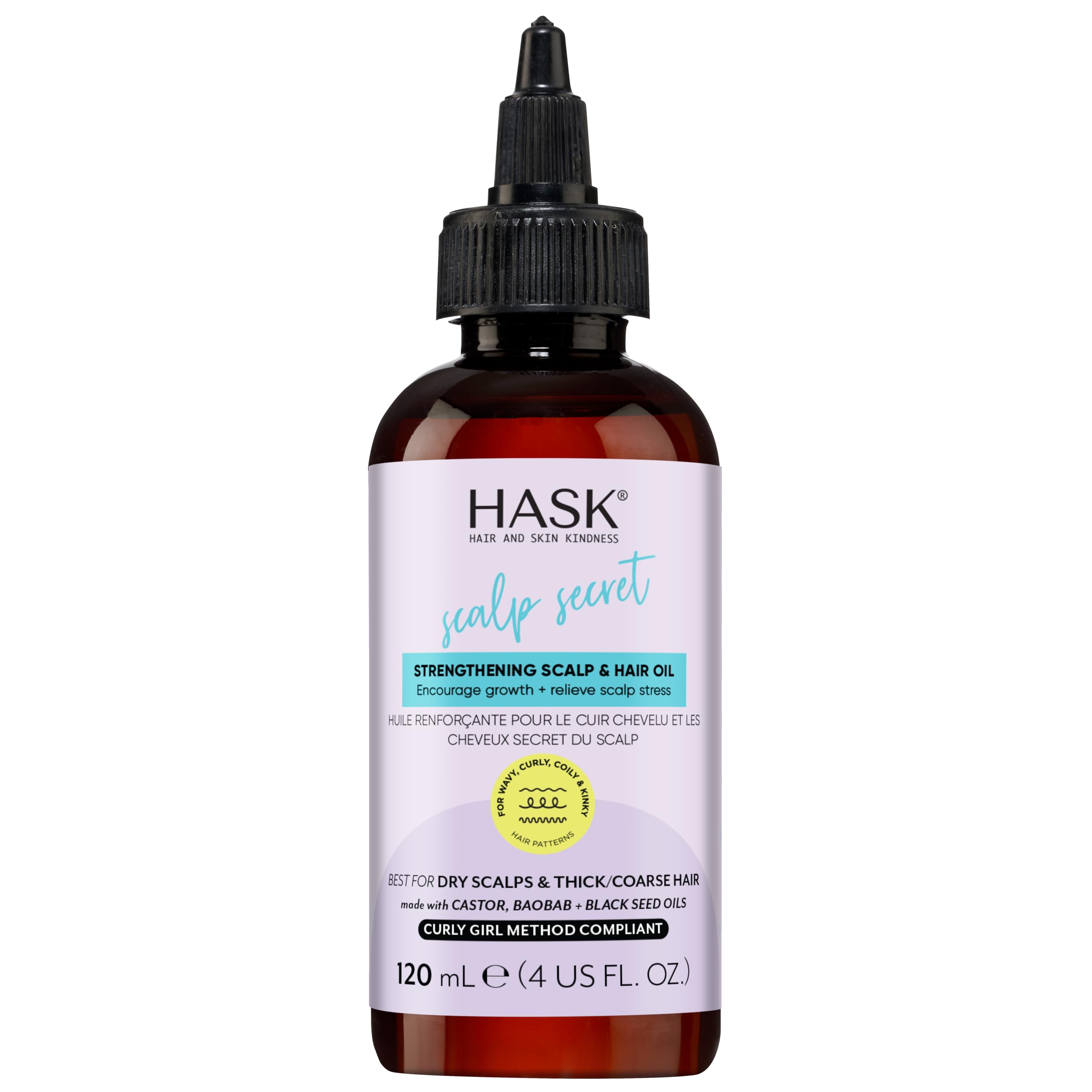 HASK Scalp Secret Castor & Baobab Scalp & Hair Oil, 4 oz