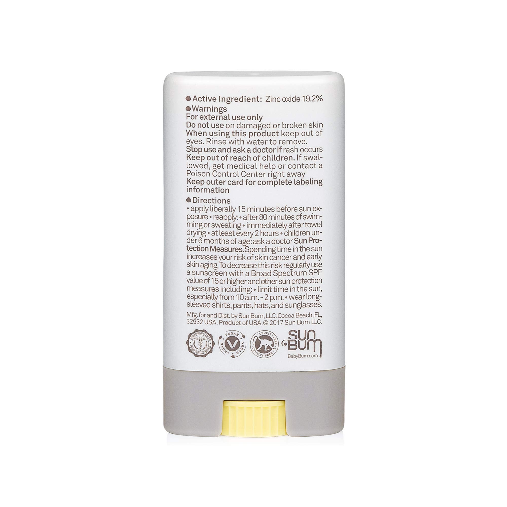 Sun Bum Baby Spf 50 Sunscreen Stick, Mineral Roll-On Uva/Uvb Face And Body Protection For Sensitive Skin, Fragrance Free, Travel