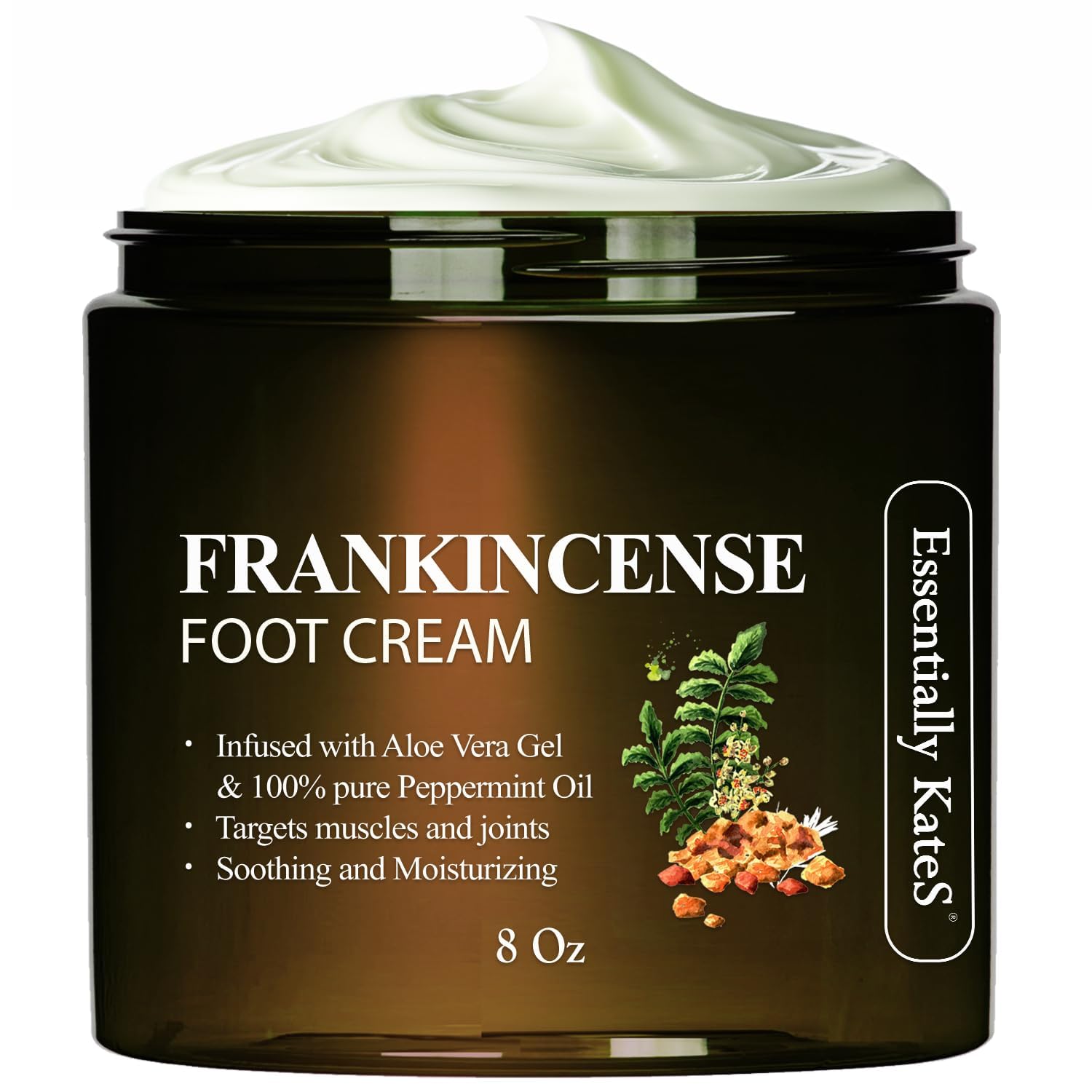 Essentially KateS Frankincense Oil Foot Cream 8 Fl Oz - Fight Soreness and Stiffness in Tired Feet - Foot Sole, Achilles, Foot B