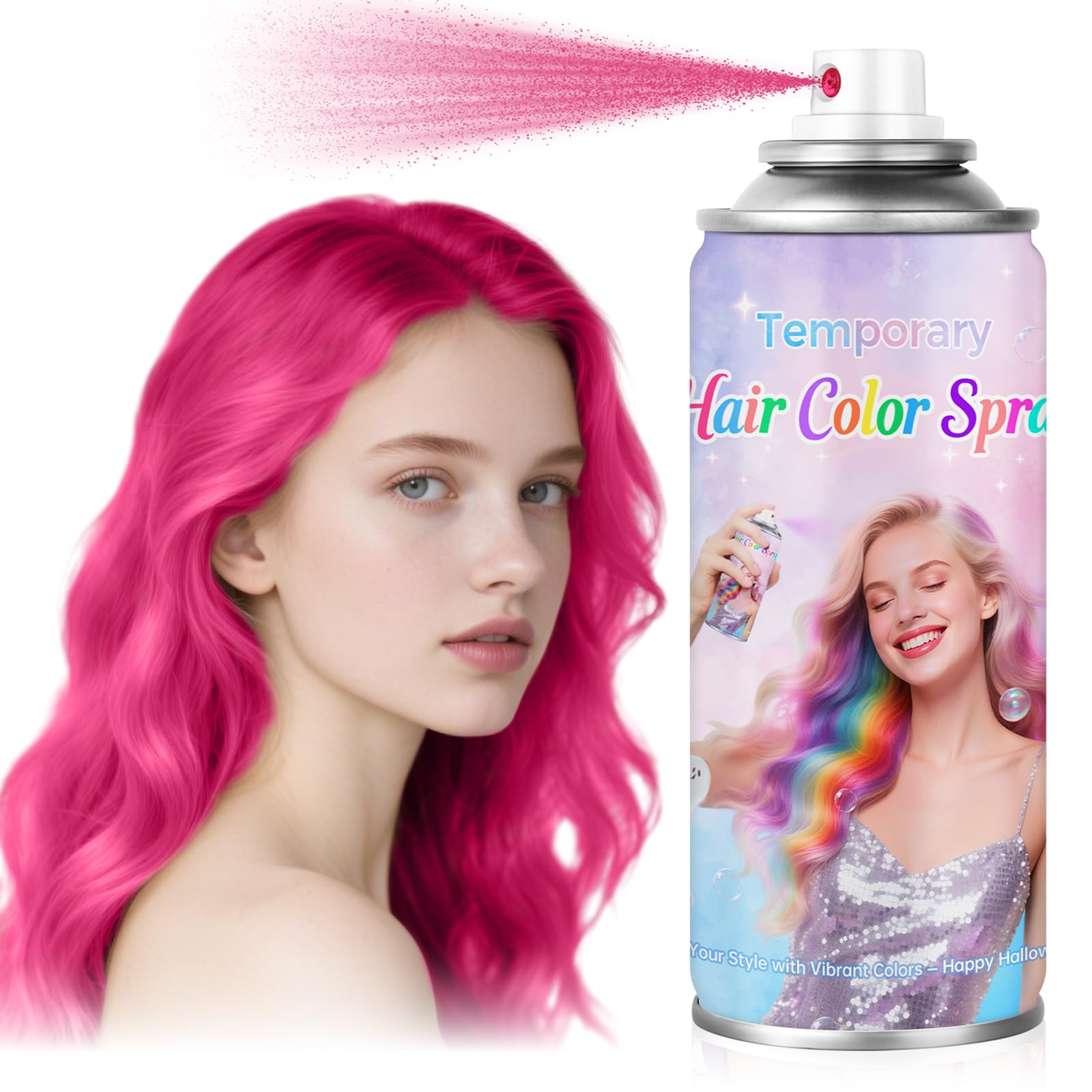 Pink Hair Color Spray  Temporary Dye for Kids, Women & Men (4.06oz)