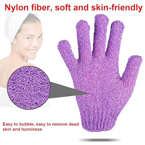 Duufin 14 Pairs Exfoliating Gloves Body Scrub Bath Gloves Exfoliator Body Wash Glove For Shower, Spa, Massage And Body Scrubs