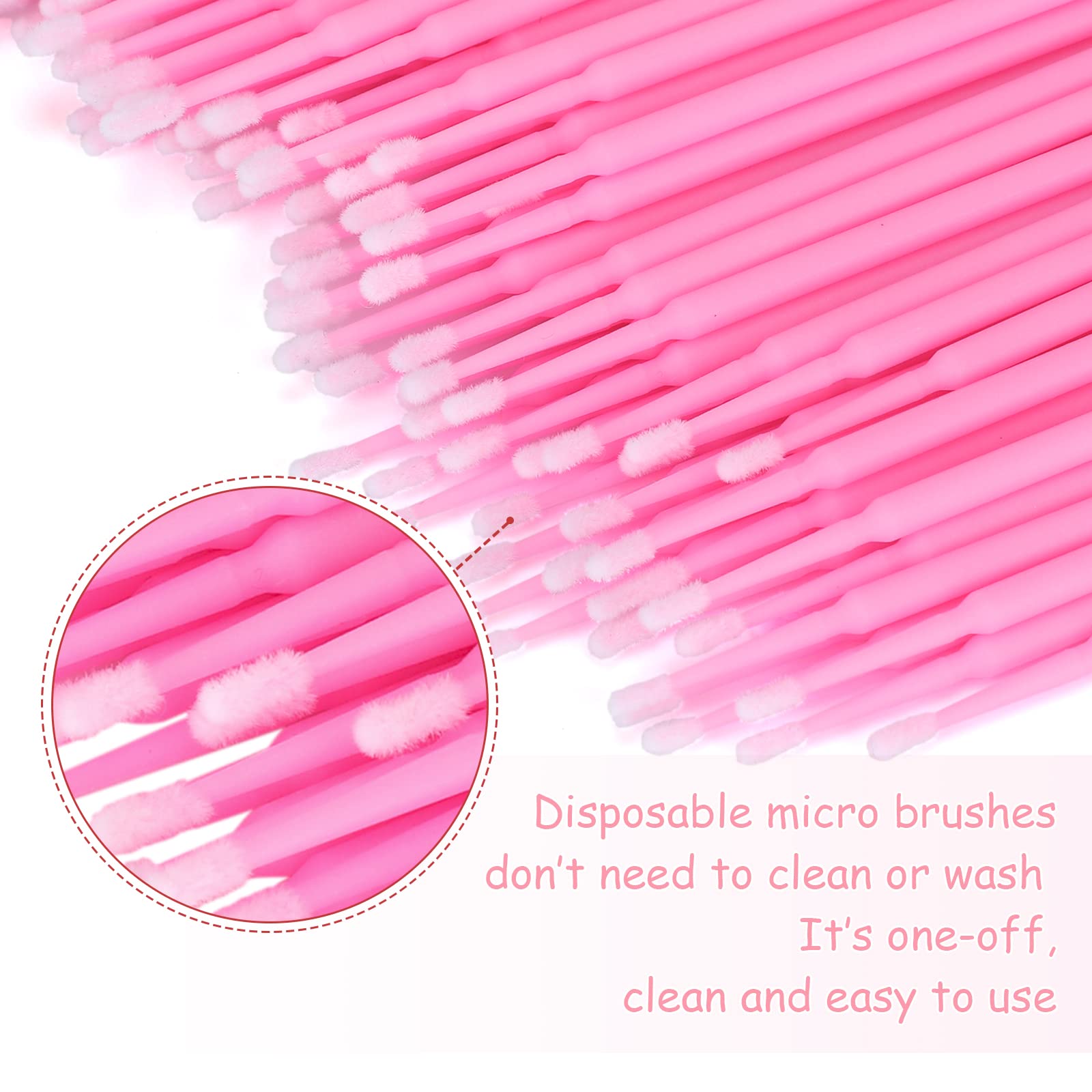 500Pcs Disposable Micro Applicators Brush For Makeup And Personal Care Cosmetic Micro Brush, Microswabs For Eyelash Extensions,