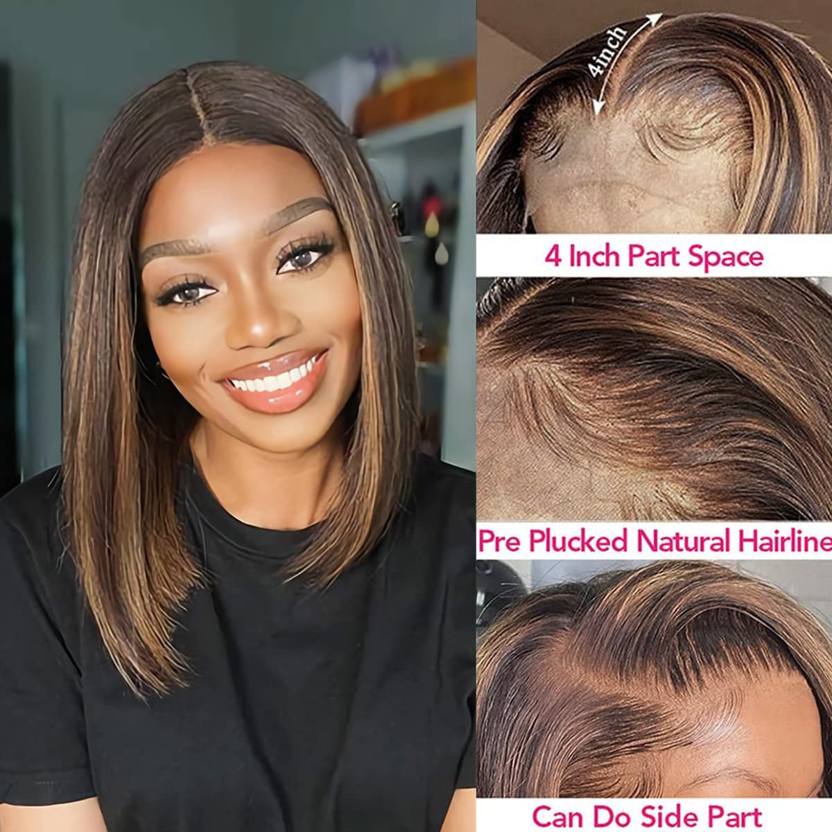 Colorful Bird Ombre Bob Wig Human Hair Fb30 Blonde Glueless Hd Lace Front Bob Wigs Straight Highlight Bob Wig Human Hair Pre Plu