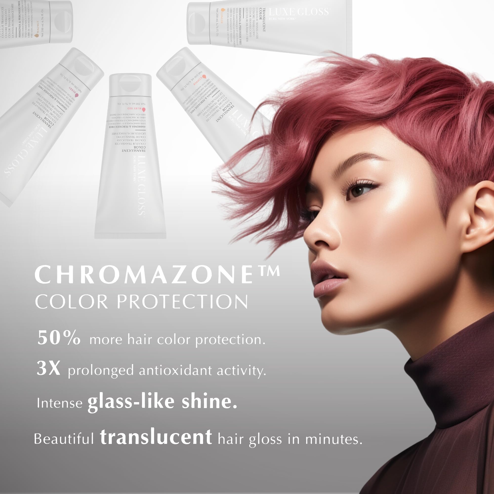 Translucent Color Hair Ecru New York Luxe Gloss Hair Gloss, Translucent Color For Glass-Like ...