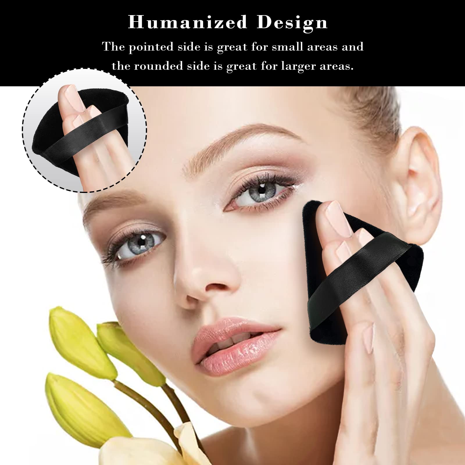 8Pcs Of Triangular Powder Puff Makeup Sponges, Made Of Super-Soft Velvet, Designed For Contouring, Eye, And Corner, Beauty Blend