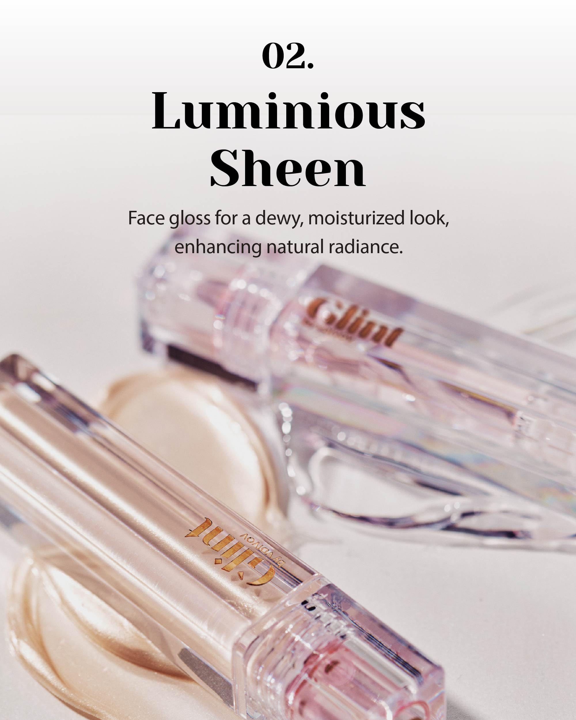 Glint Liquid Gel Highlighter (Glitter Veil, 0.1Oz) - Multi-Use Face & Body Gloss For Smooth Glow, Long-Lasting Illuminator Balm