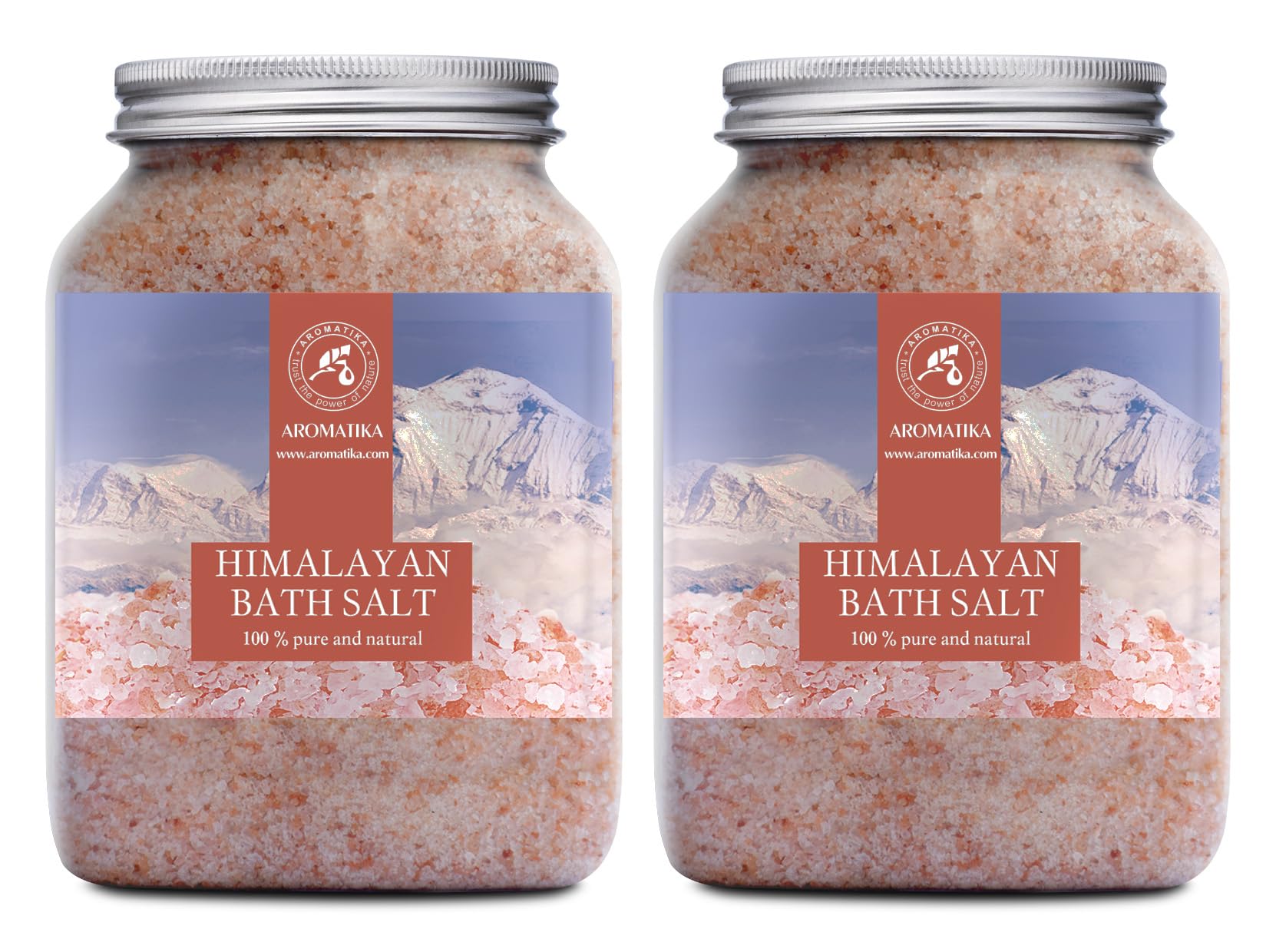 Himalayan Salt Pink Crystal Salt - Set 2x46 Oz -100% Pure & Natural - Himalayan Salt for Stress Relief - Detox Cleanse