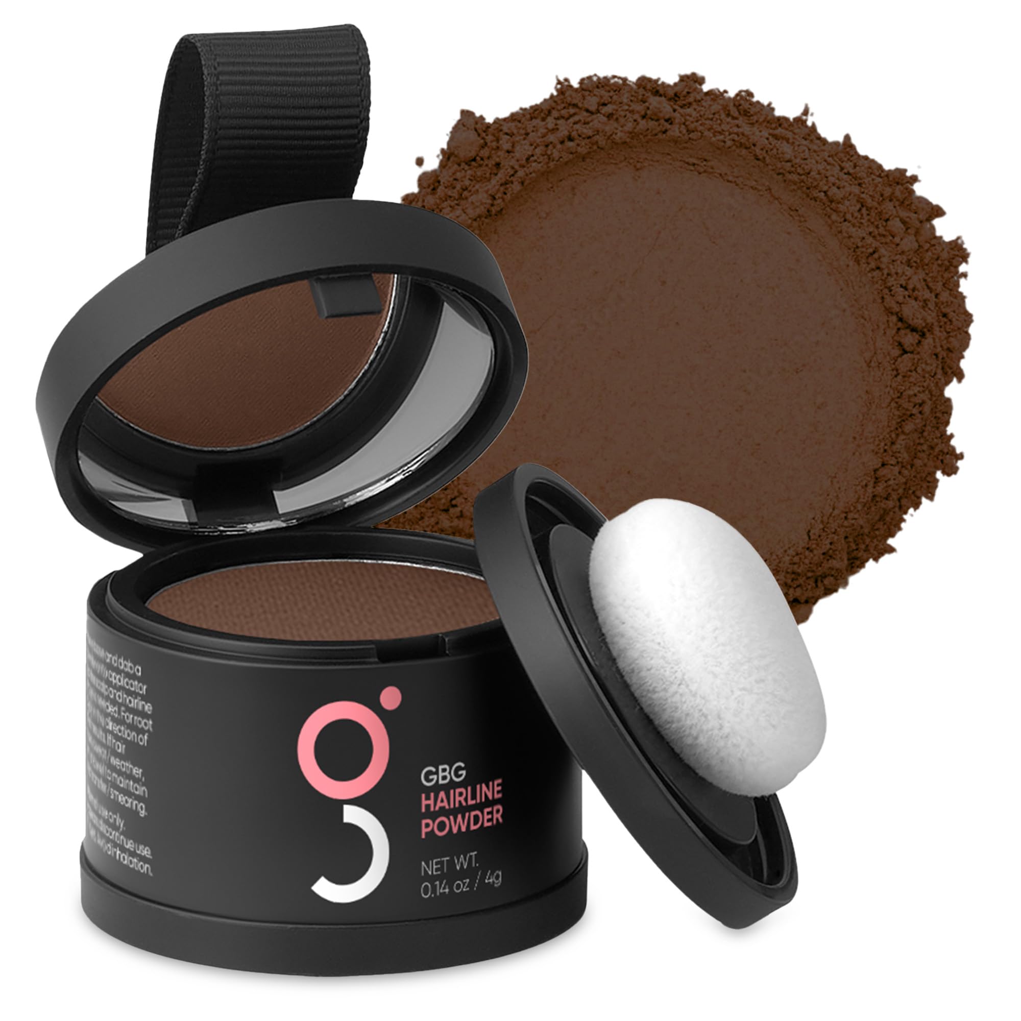 GBG Hairline Powder, Medium Brown - 48-Hour Coverage Root Touch Up Powder for Bald Spots, Instant Hair Loss Concealer & Brighten
