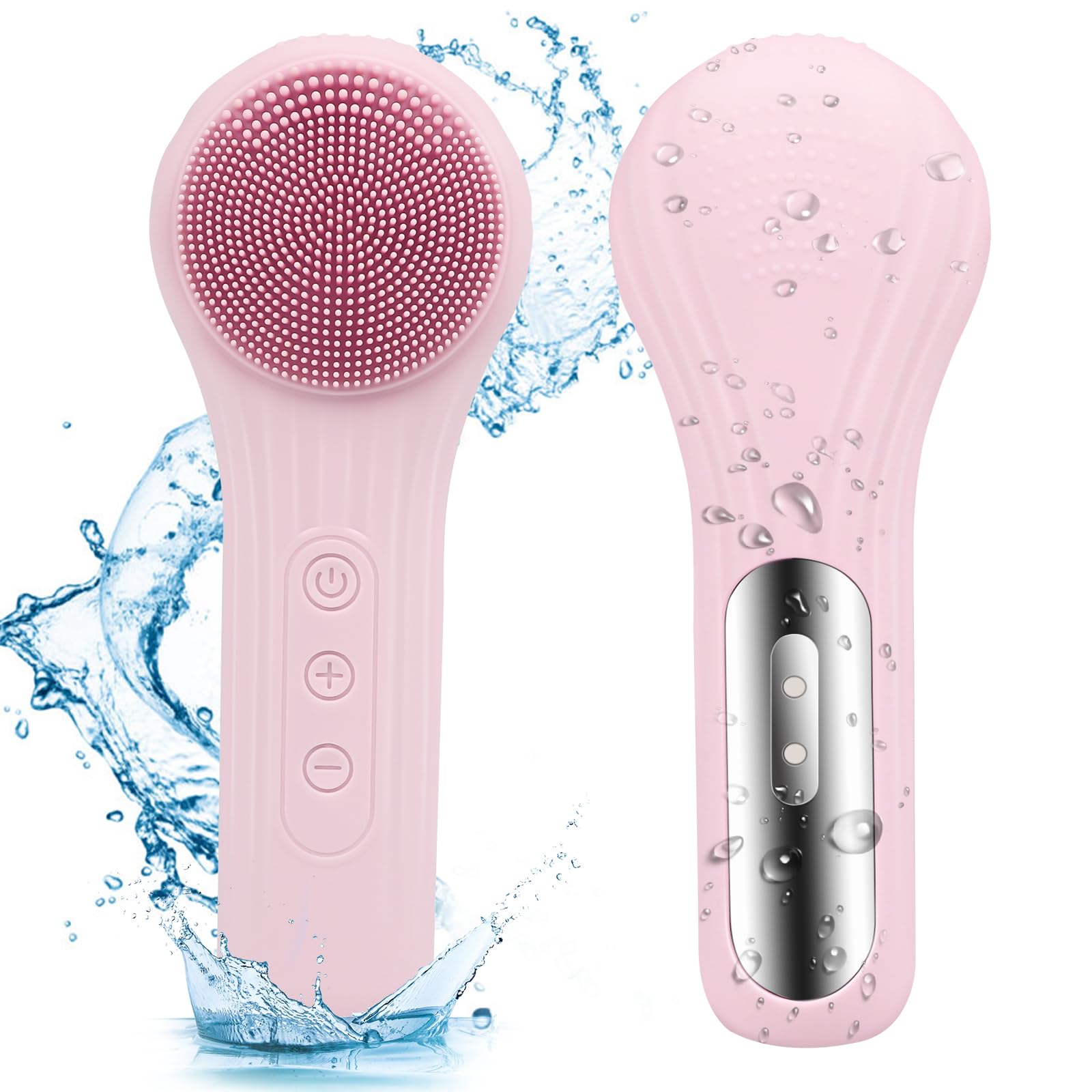 Feoflen Silicone Face Scrubber Exfoliator, Silicone Face Wash Brush For Men & Women, Ipx7 Waterproof Rechargeable Facial Cleaner