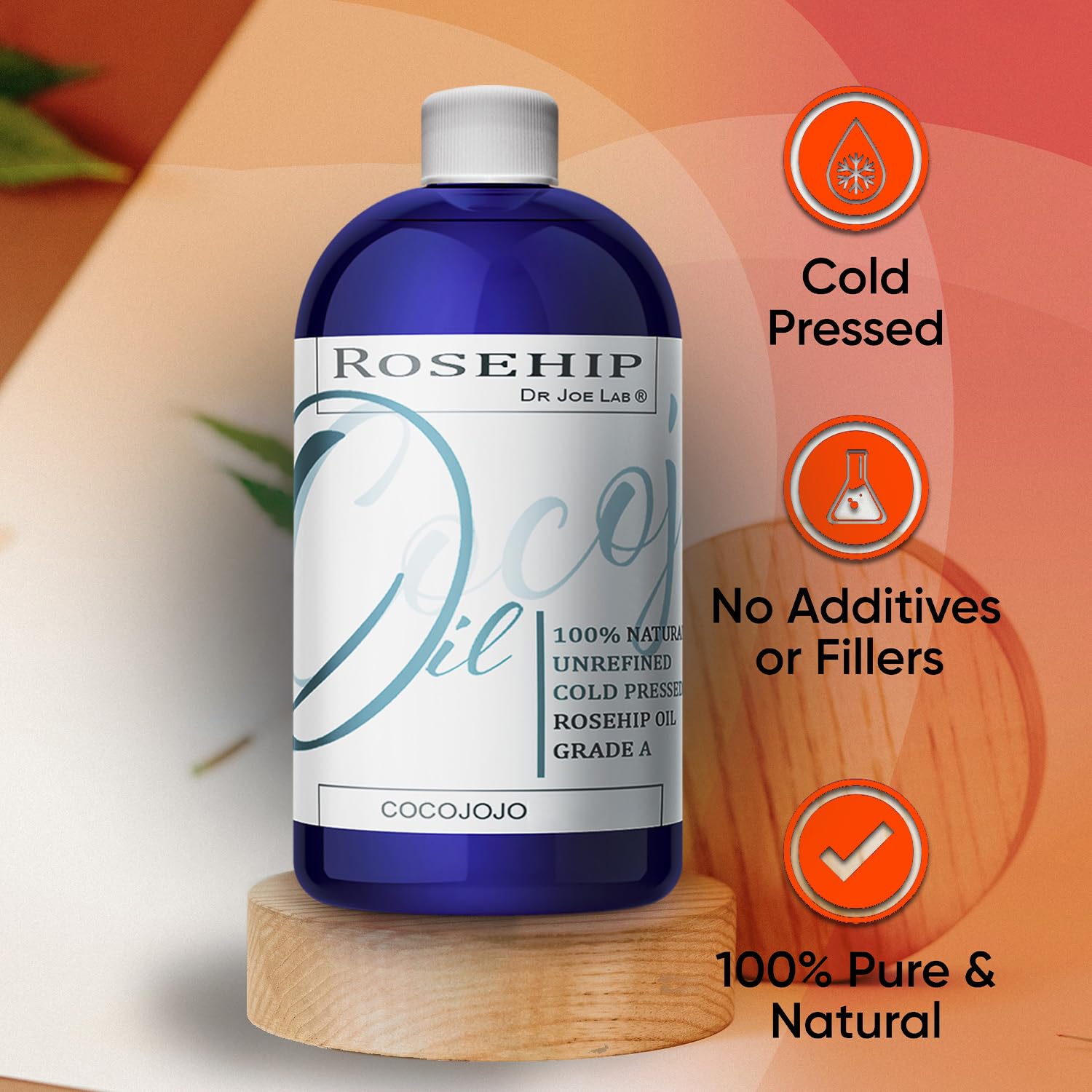 Dr Joe Lab Rosehip Oil for Face, Rose Oil for Face, Rose Hip, Rosehip Oils, Pure Unrefined Cold Pressed All Natural for Hair Ski