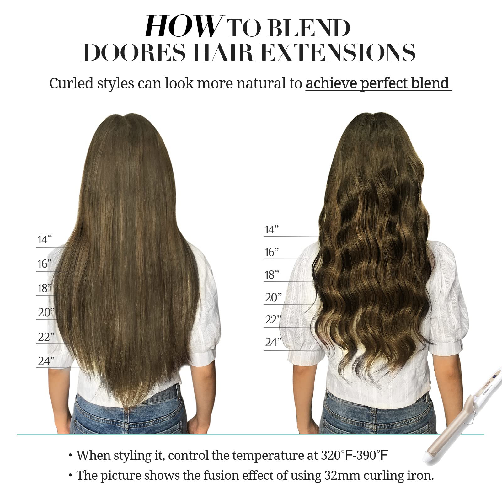 Doores Tape In Hair Extensions Human Hair, 18 Inch 50G 20Pcs Jet Black, Human Hair Extensions Tape In Remy Straight Hair Extensi
