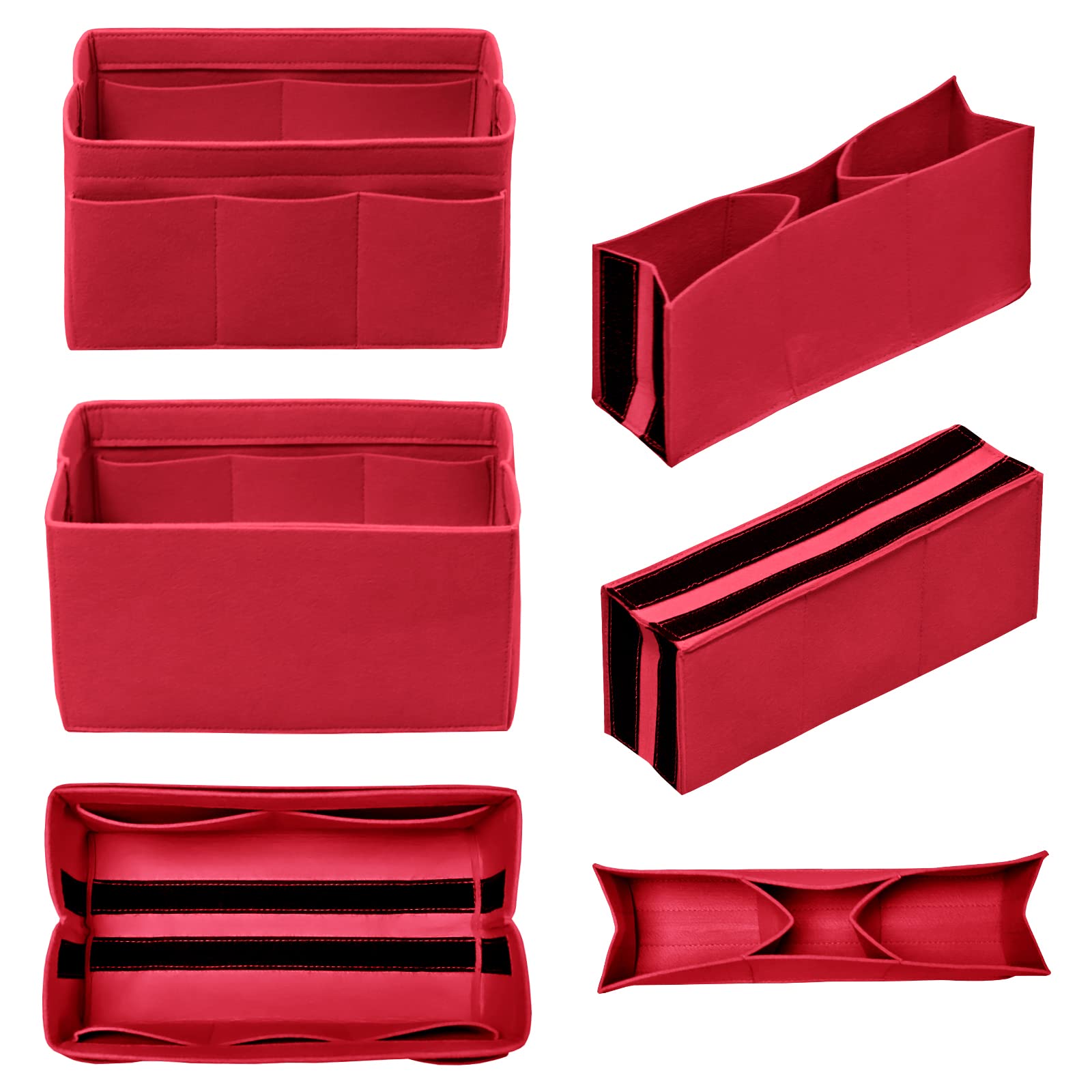 DailyPlus Purse Organiser with Zip, Key Ring, Felt Bag, Organiser, Handbag Organiser, with Key Chain for Bag, Suitable for LV Sp
