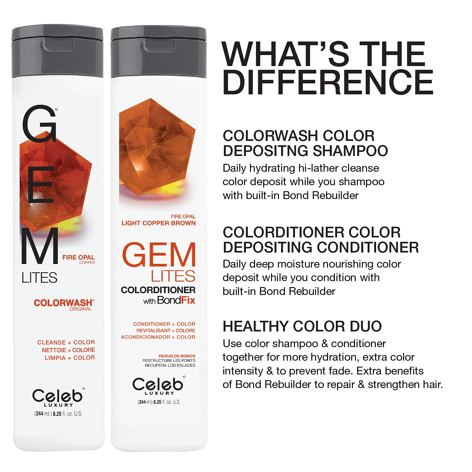 CELEB LUXURY by Celeb Luxury GEM LITES COLORWASH FIRE OPAL 8.25 OZ(D0102HX0MIU.)