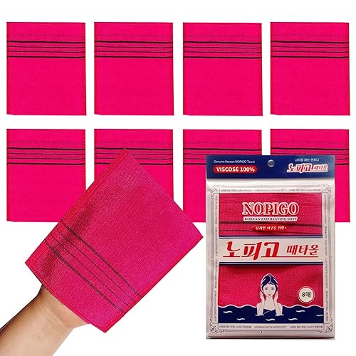The Original Korean Exfoliating Mitt Body Scrub 8Pcs (Red)
