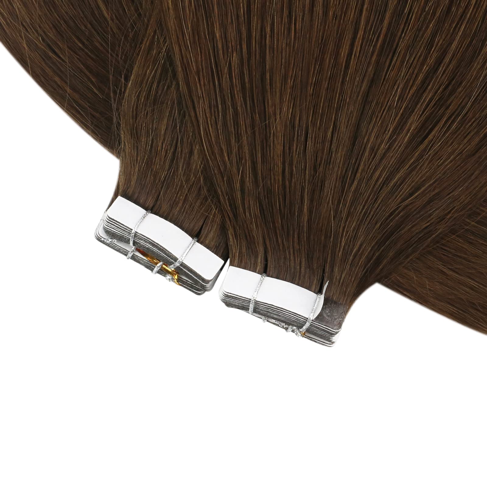 Sunny Tape In Hair Extensions Human Hair Brown Hair Extensions Tape In Chocolate Brown Tape In Hair Extensions For Women 4 Brown