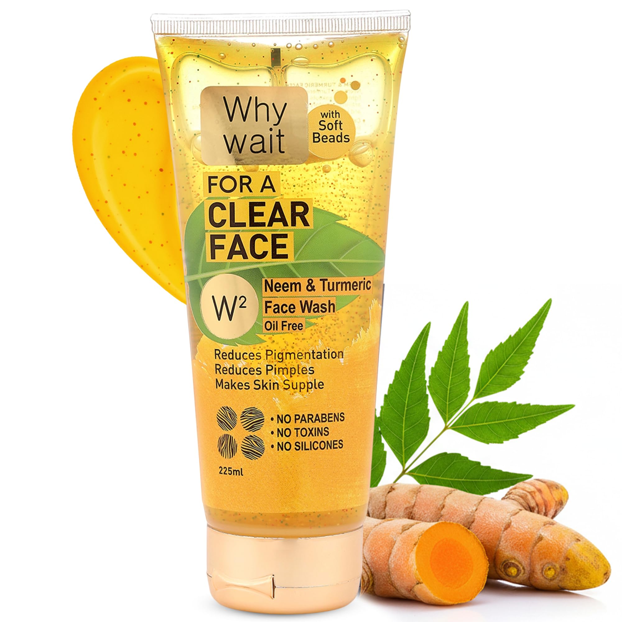 W2 Neem & Turmeric Face Wash | Daily Use Face Wash | Suitable For All Skin Types  225 Ml
