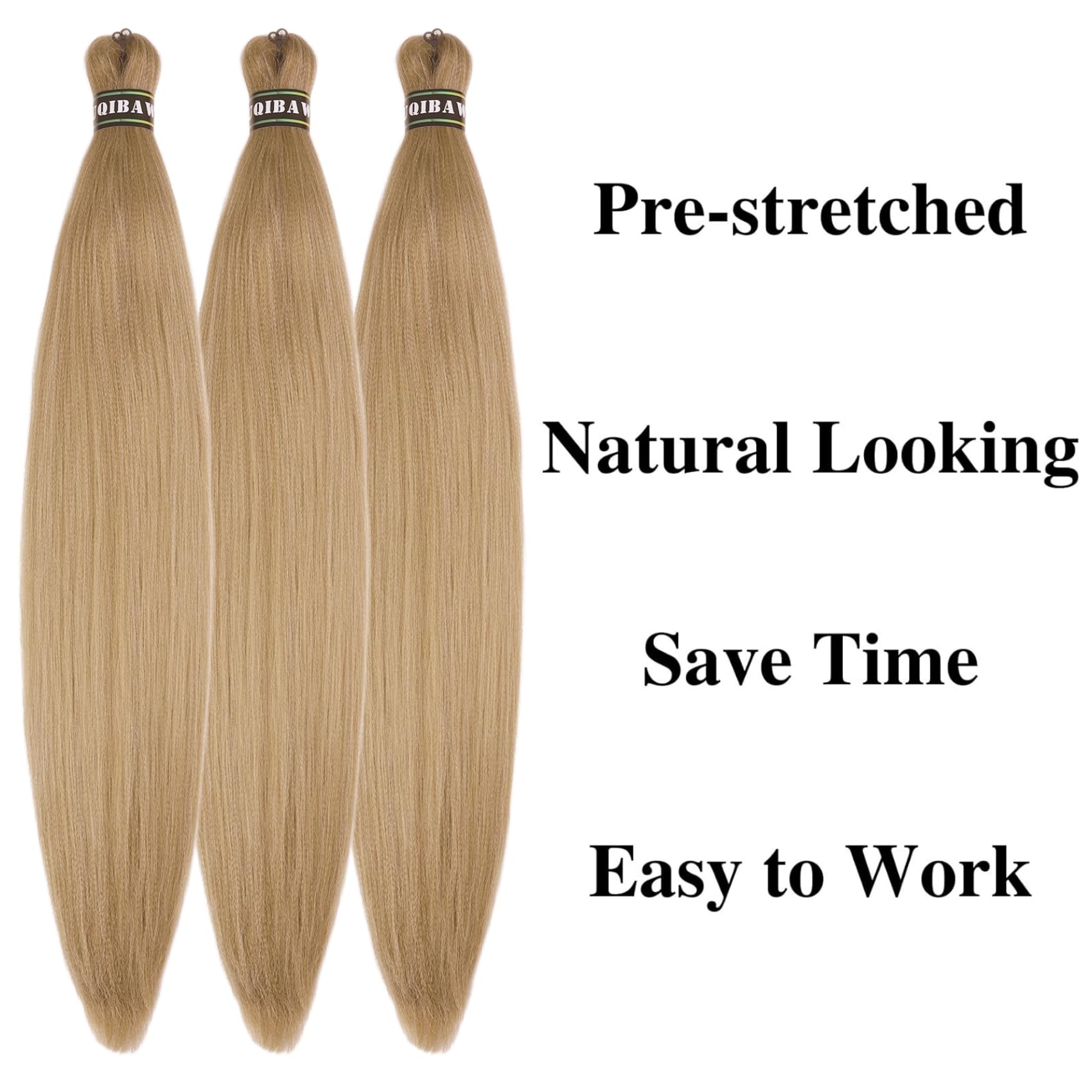 Brown Blonde Braiding Hair Pre stretched Box Braiding Hair Extensions Feed in Braids 26 inch