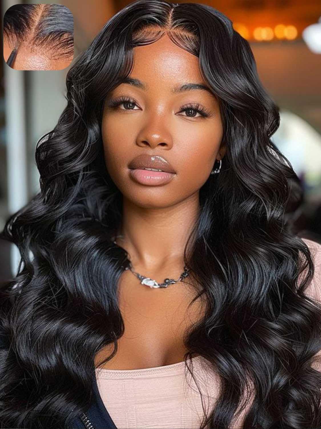 Beauty Forever 7x5 Bye Bye Knots Put on and Go Glueless Wig Pre Cut 3D Body Wave Lace Front Wig Human Hair with Bleached Knots P