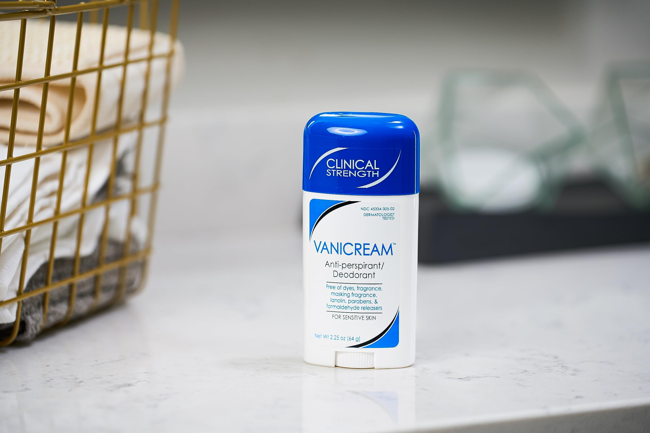 Vanicream Anti-Perspirant Deodorant for Sensitive Skin - 2.25 oz - Clinical-Strength Deodorant with 24-Hour Protection - Unscent