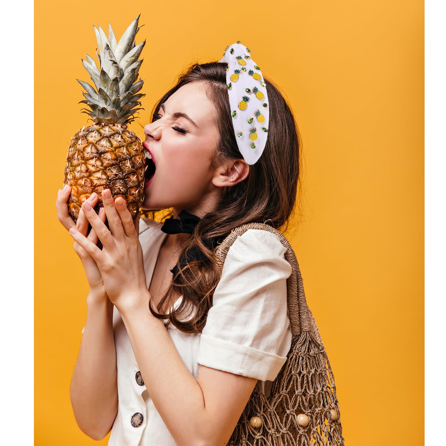 Cealxheny Knot Headband For Women Fruit Headband Strawberries Watermelon Headband Summer Hair Accessories Gifts For Women (Fruit