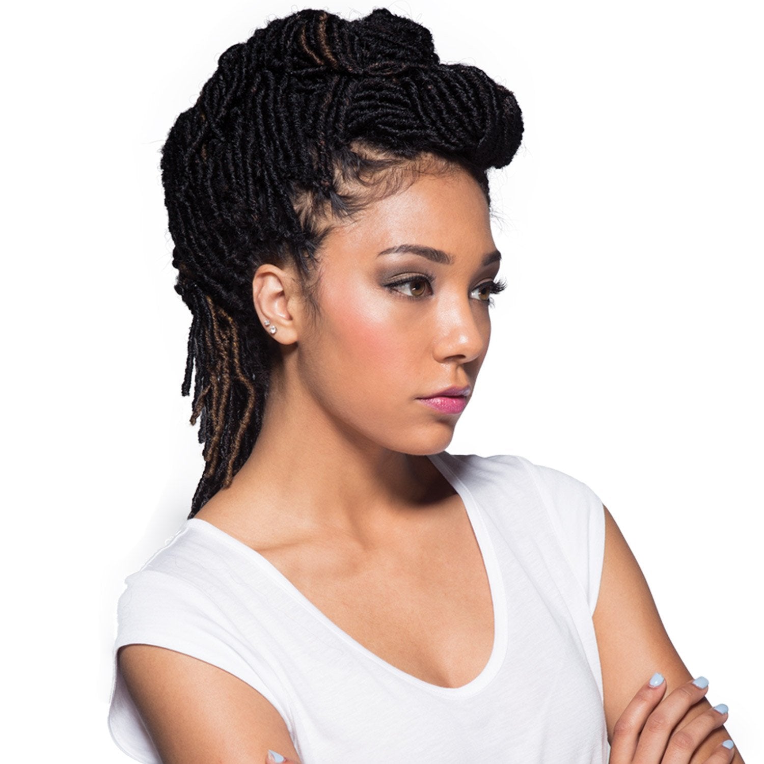 Bobbi Boss Synthetic Hair Crochet Braids African Roots Braid Collection Nu Locs 14 (4-PACK, M27/GOLD)