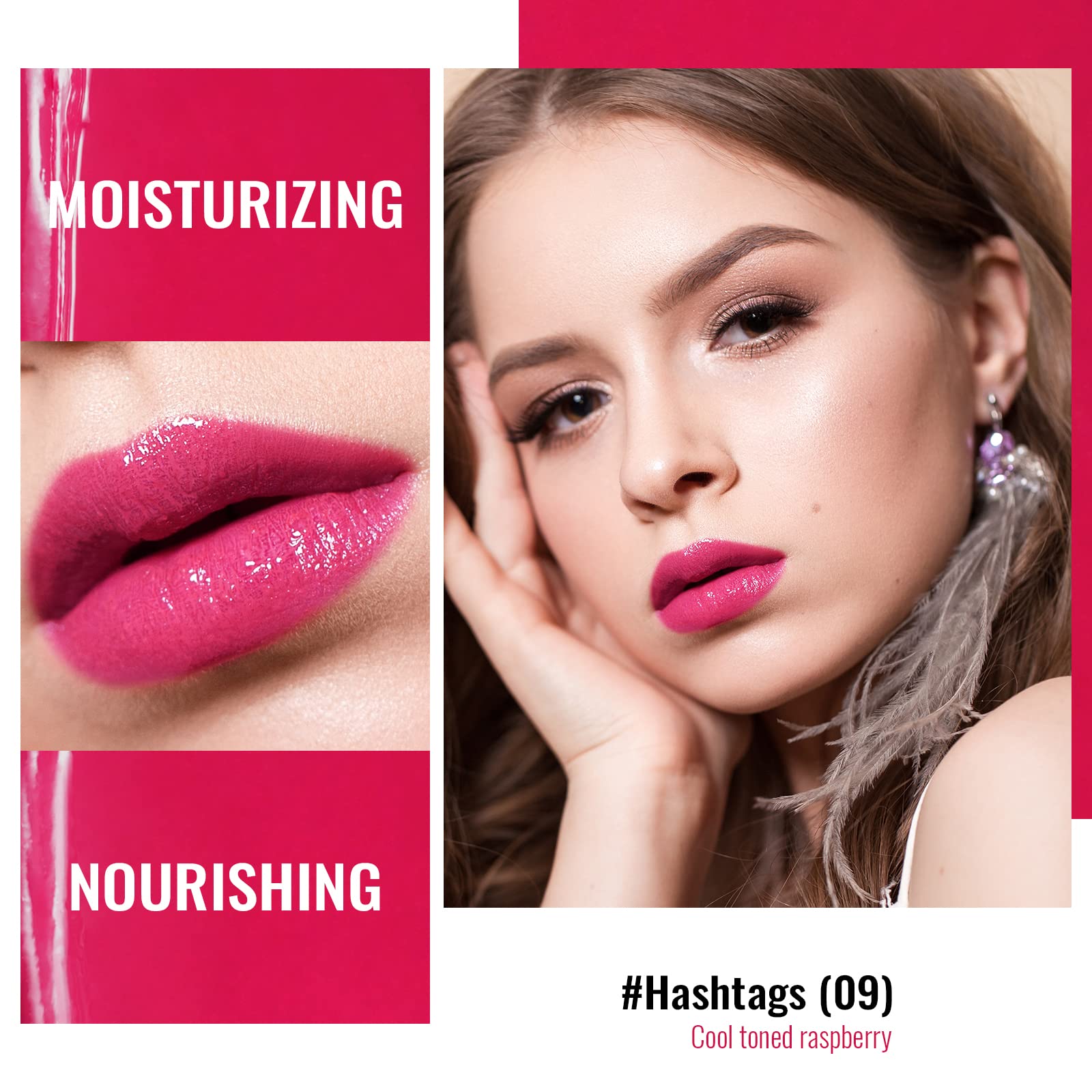 Oulac Moisturizing Shine Rose Pink Lipstick For Women, 2 In 1 Tinted Lip Balm For Winter, Hydrated Juicy And Glossy Lip Color Fo