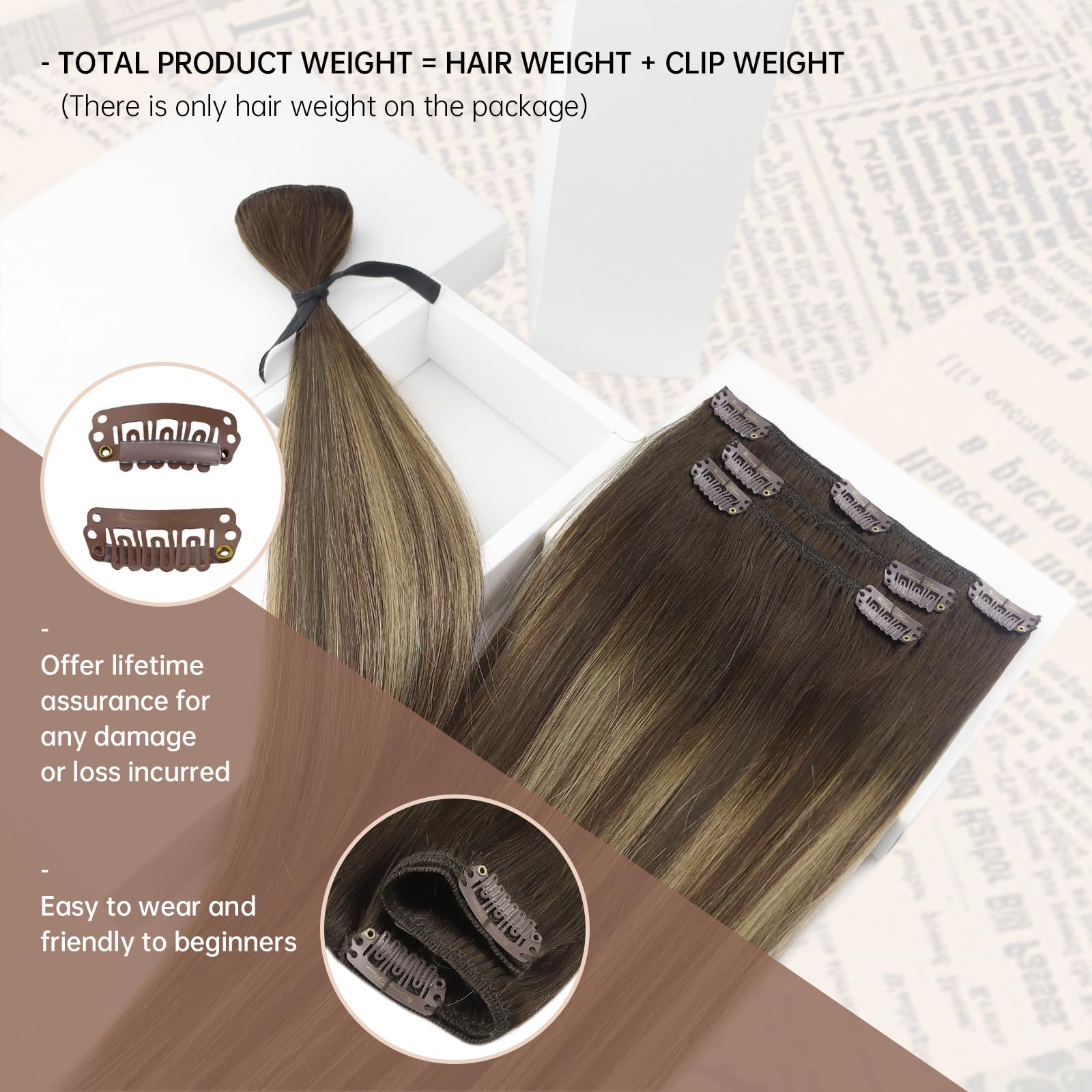 Sunny Short Hair Extensions Clip Ins Balayage Human Hair Clip In Extensions Dark Roots Clip In Hair Extensions Chocolate Brown O
