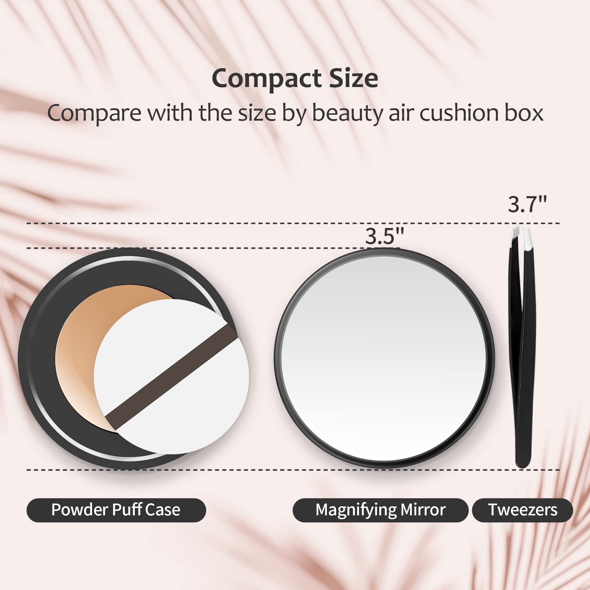 MIYADIVA 20X Magnifying Mirror, 20X Magnifying Mirror Suction Cup and Tweezers, As a Mganifying Makeup Mirror, Pocket Mirror Set