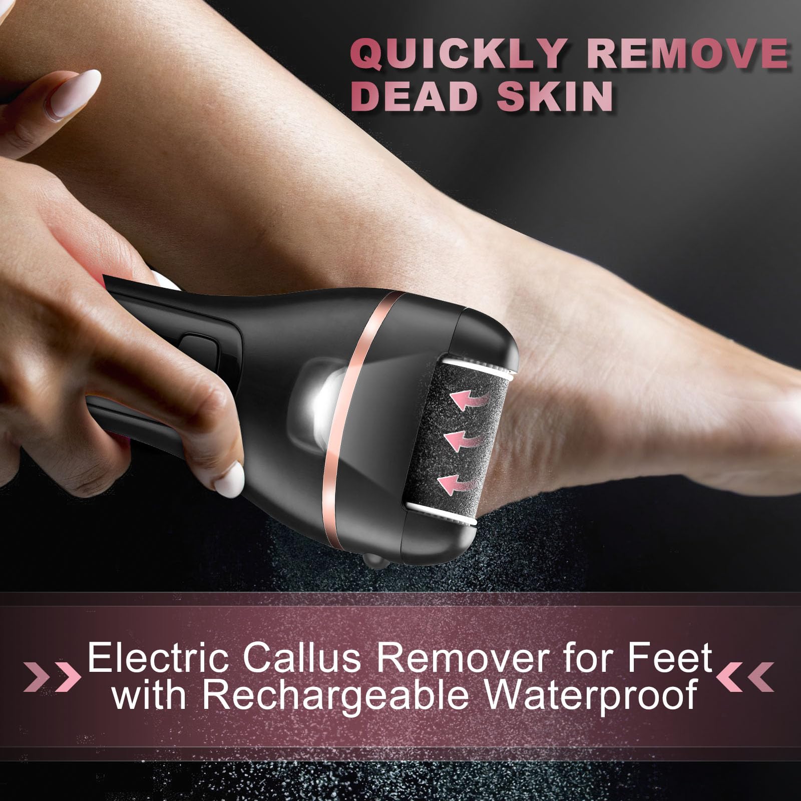 Electric Callus Remover For Feet With Rechargeable Waterproof 21 In 1 Professional Pedicure Kit, Wet & Dry Foot File For Dead Sk